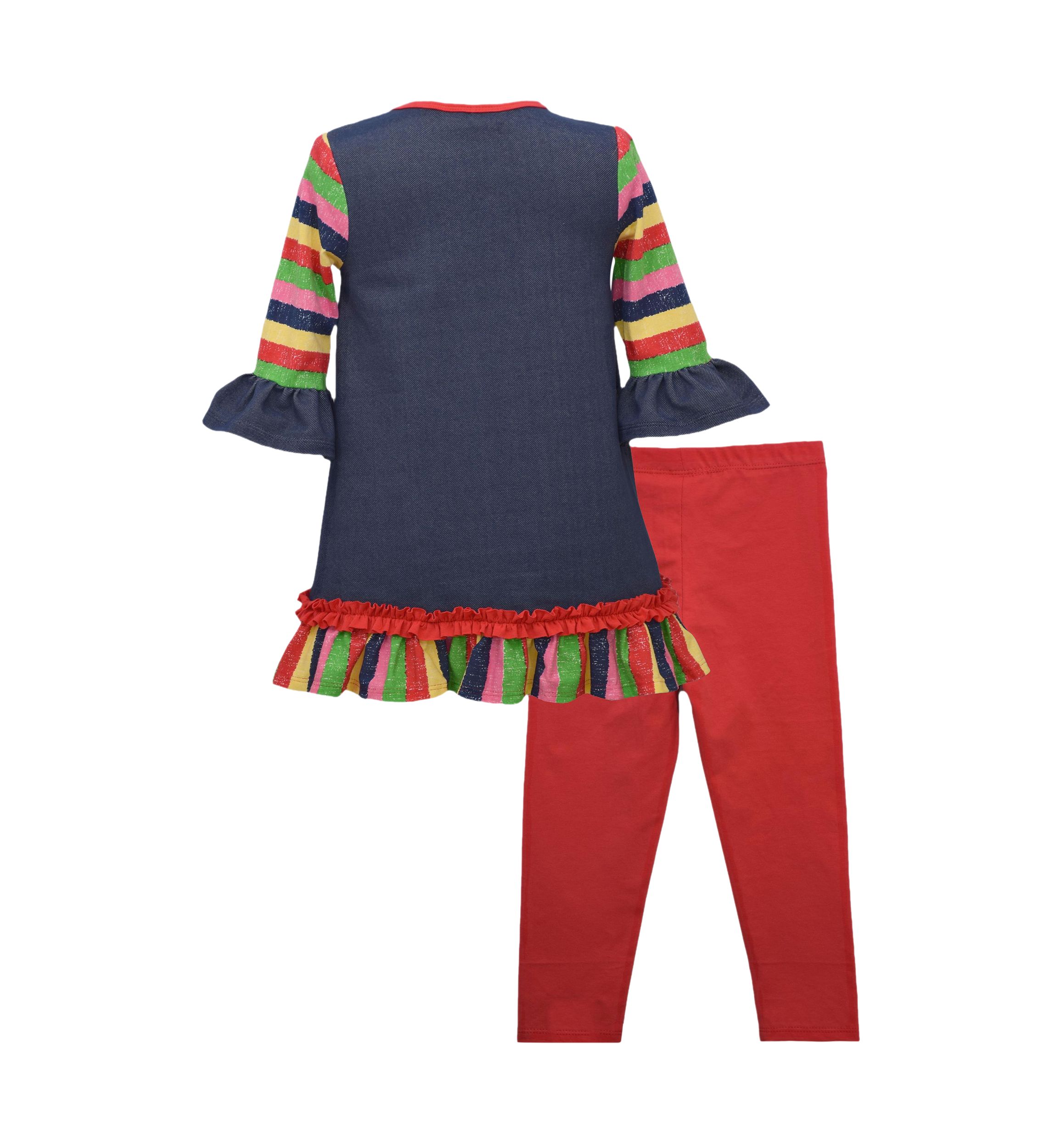 Toddler Girls Crayon Appliqué Top and Leggings Set