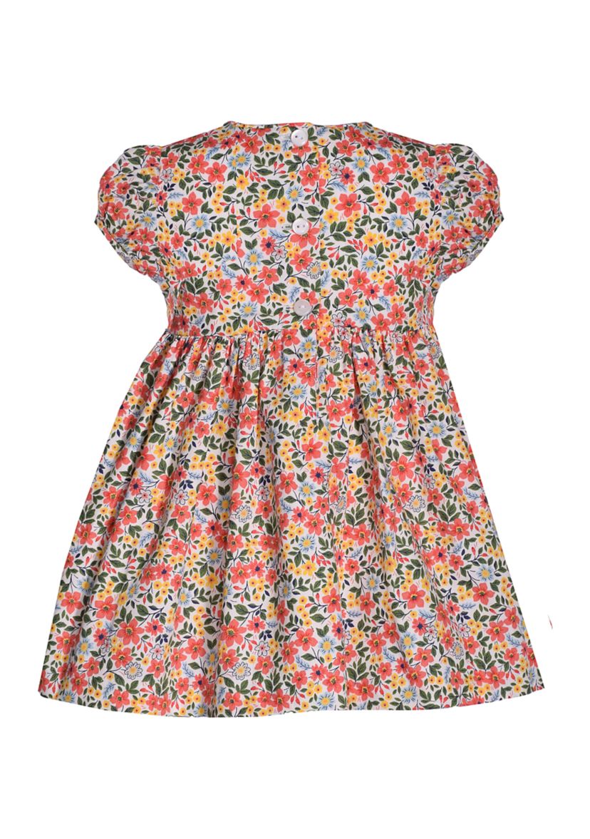 Toddler Girls Multi Floral Smocked Dress