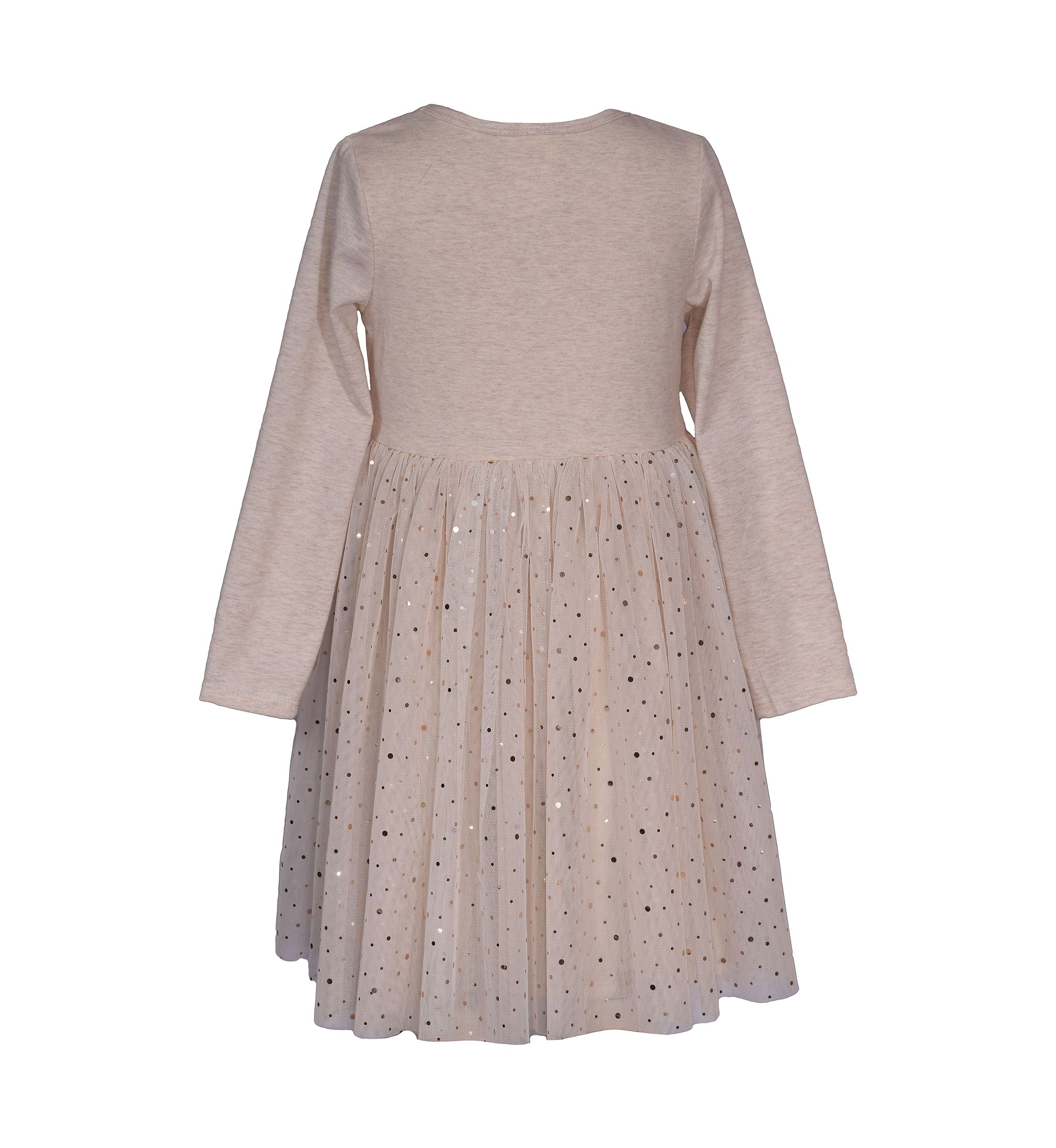 Toddler Girls Pumpkin Appliqué Ballerina Dress