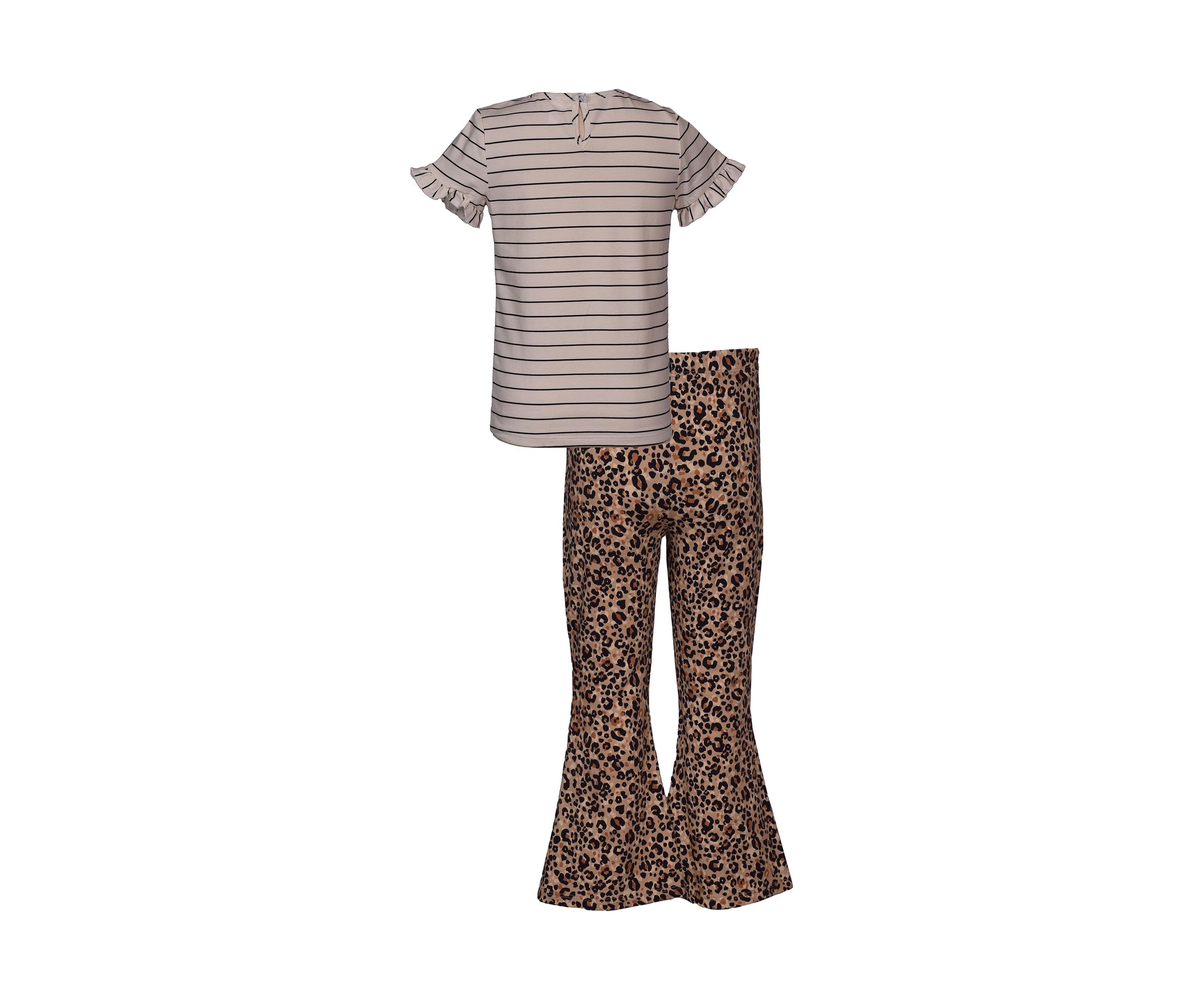Toddler Girls Appliqué Graphic Top and Printed Leggings Set