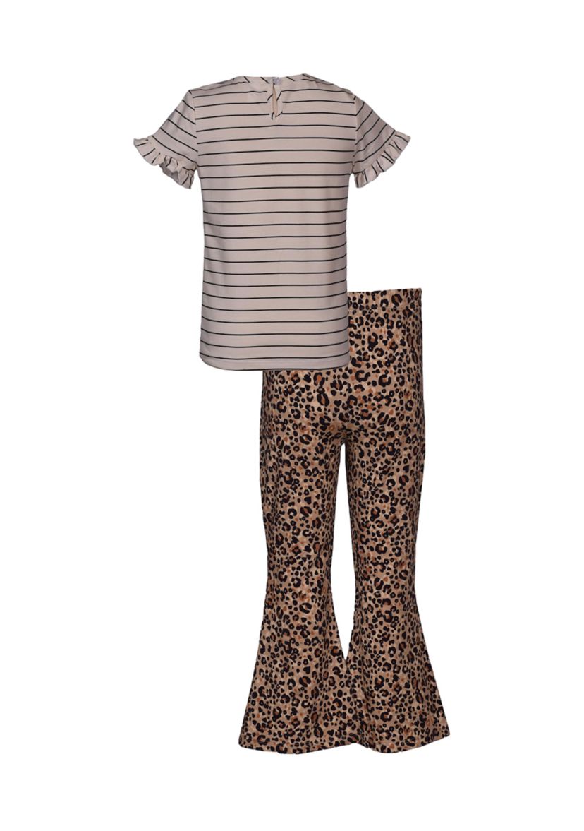 Toddler Girls Appliqué Graphic Top and Printed Leggings Set