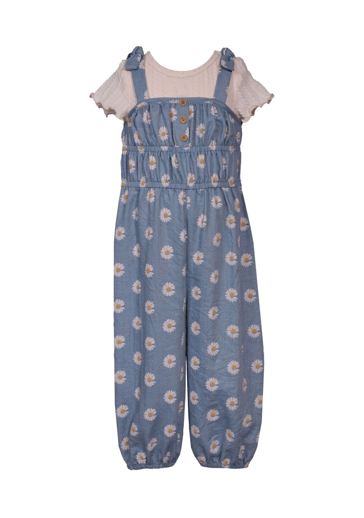 Toddler Girls 2 Piece Daisy Jumpsuit