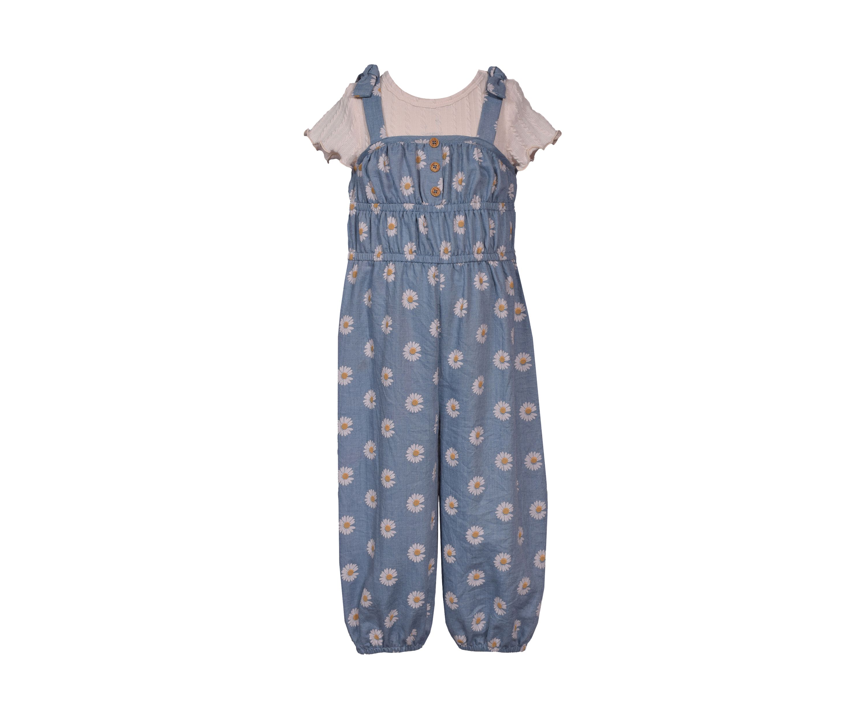 Toddler Girls 2 Piece Daisy Jumpsuit