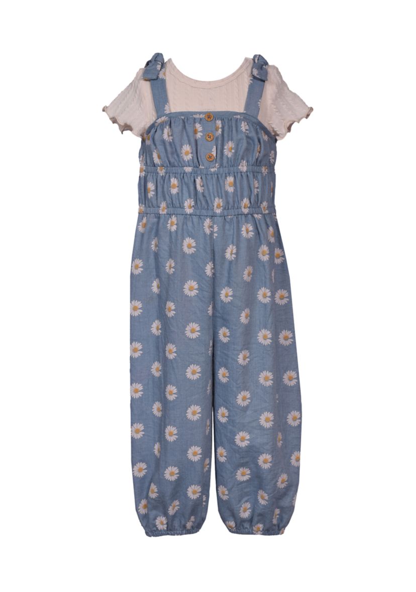 Toddler Girls 2 Piece Daisy Jumpsuit