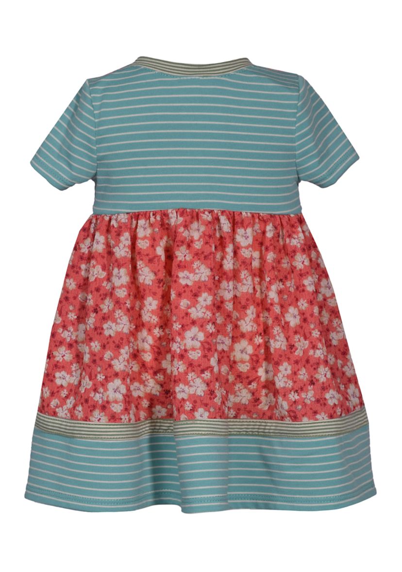 Toddler Girls Short Sleeve Mixed Media Dress