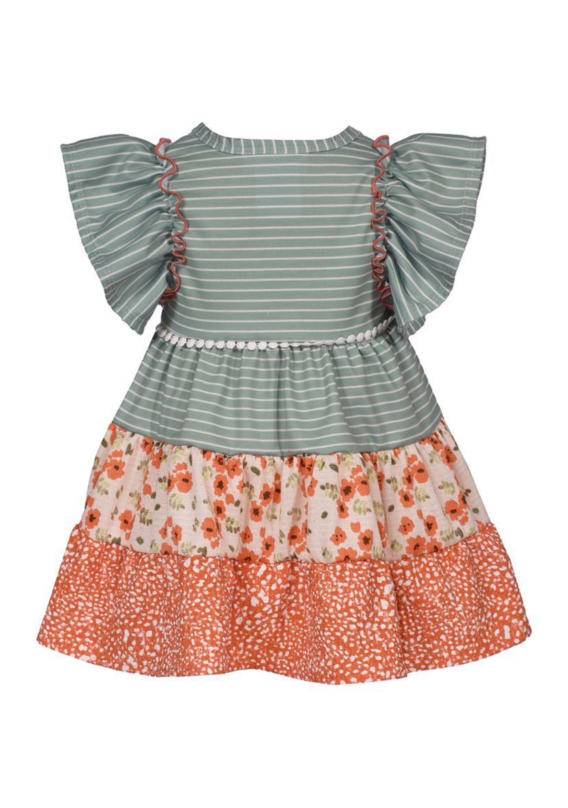 Baby Girls Mash Up Printed Dress