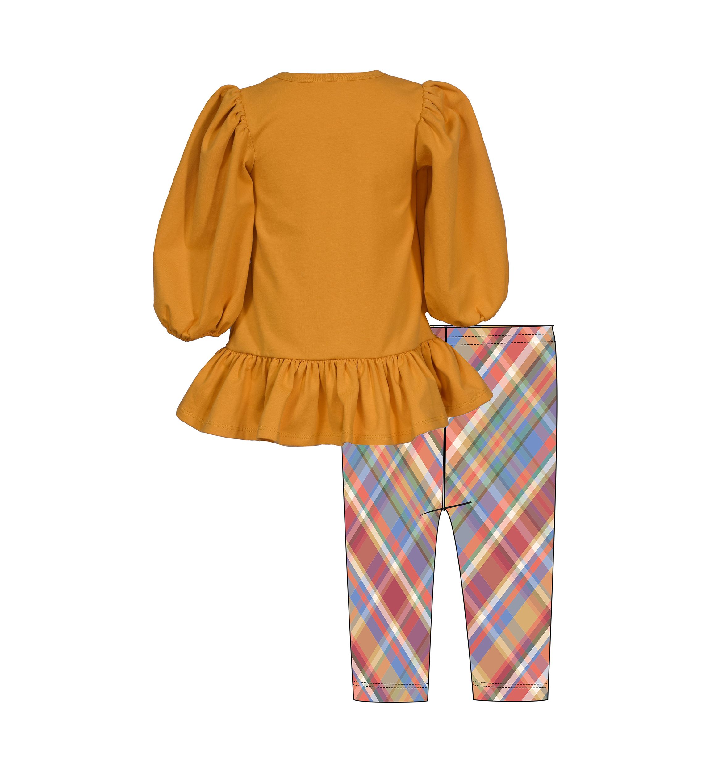Baby Girls Harvest Motif Top and Printed Leggings Set
