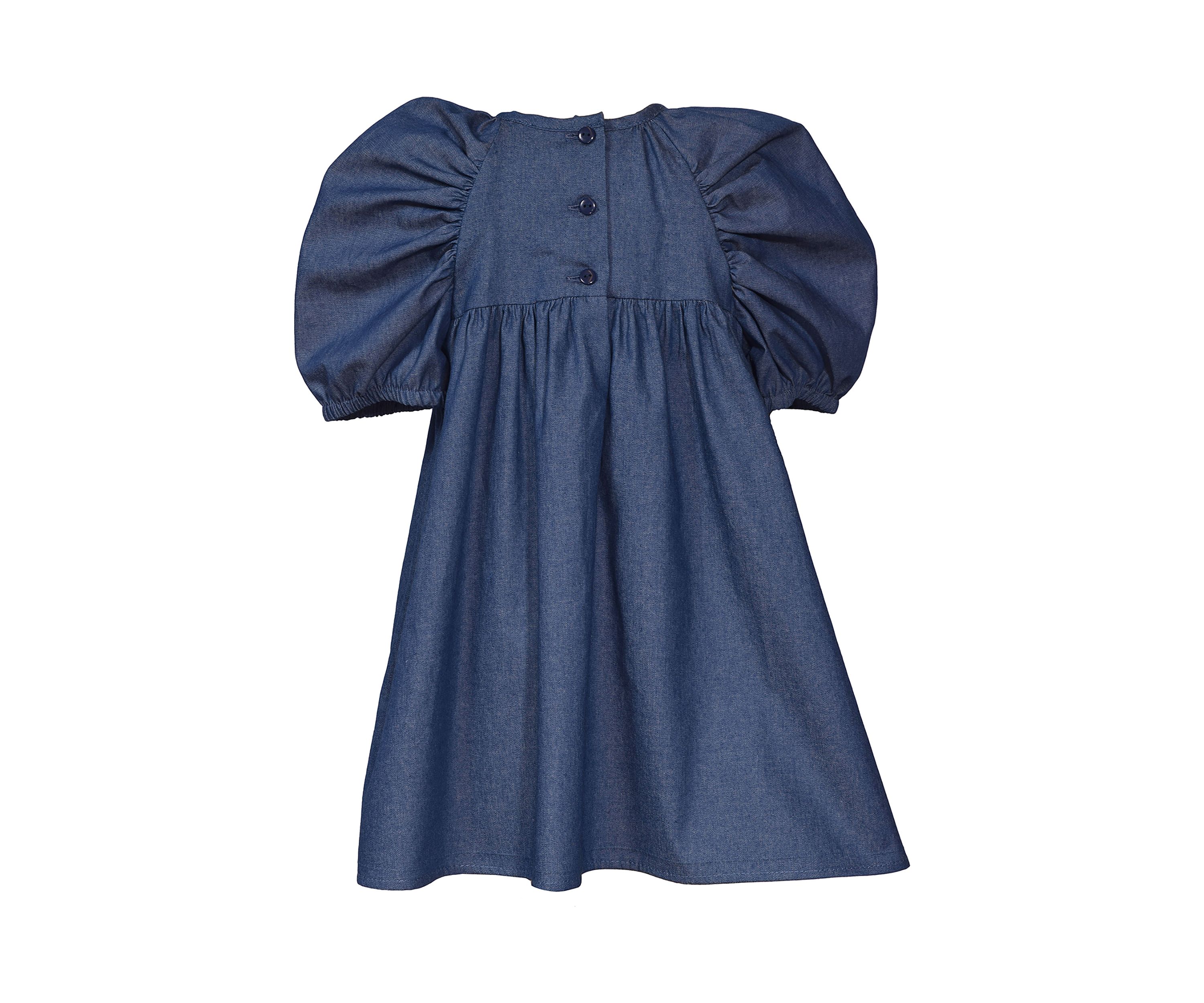 Baby Girls Side Button Denim Dress