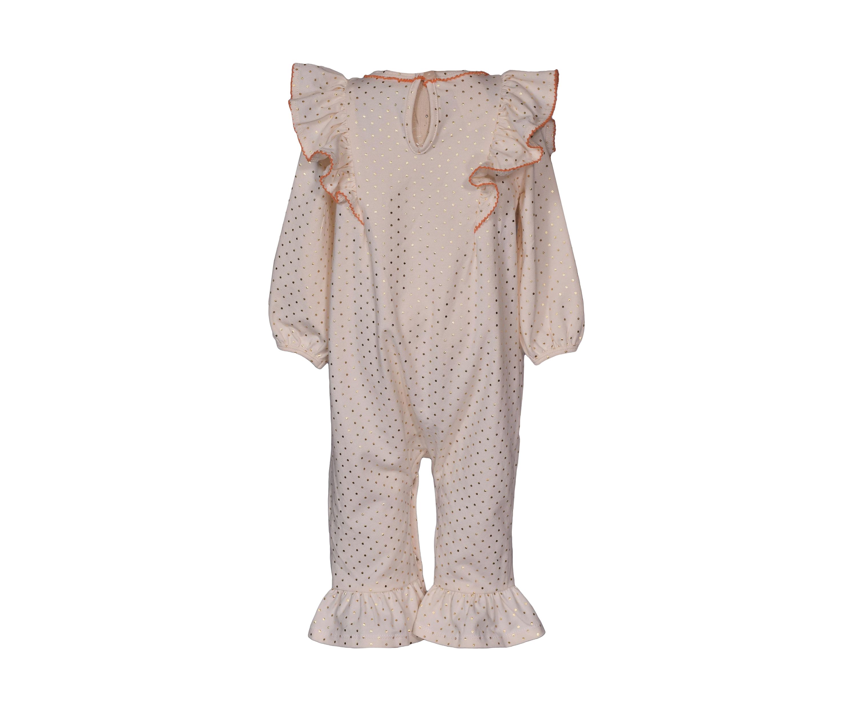 Baby Girls Pumpkin Coveralls