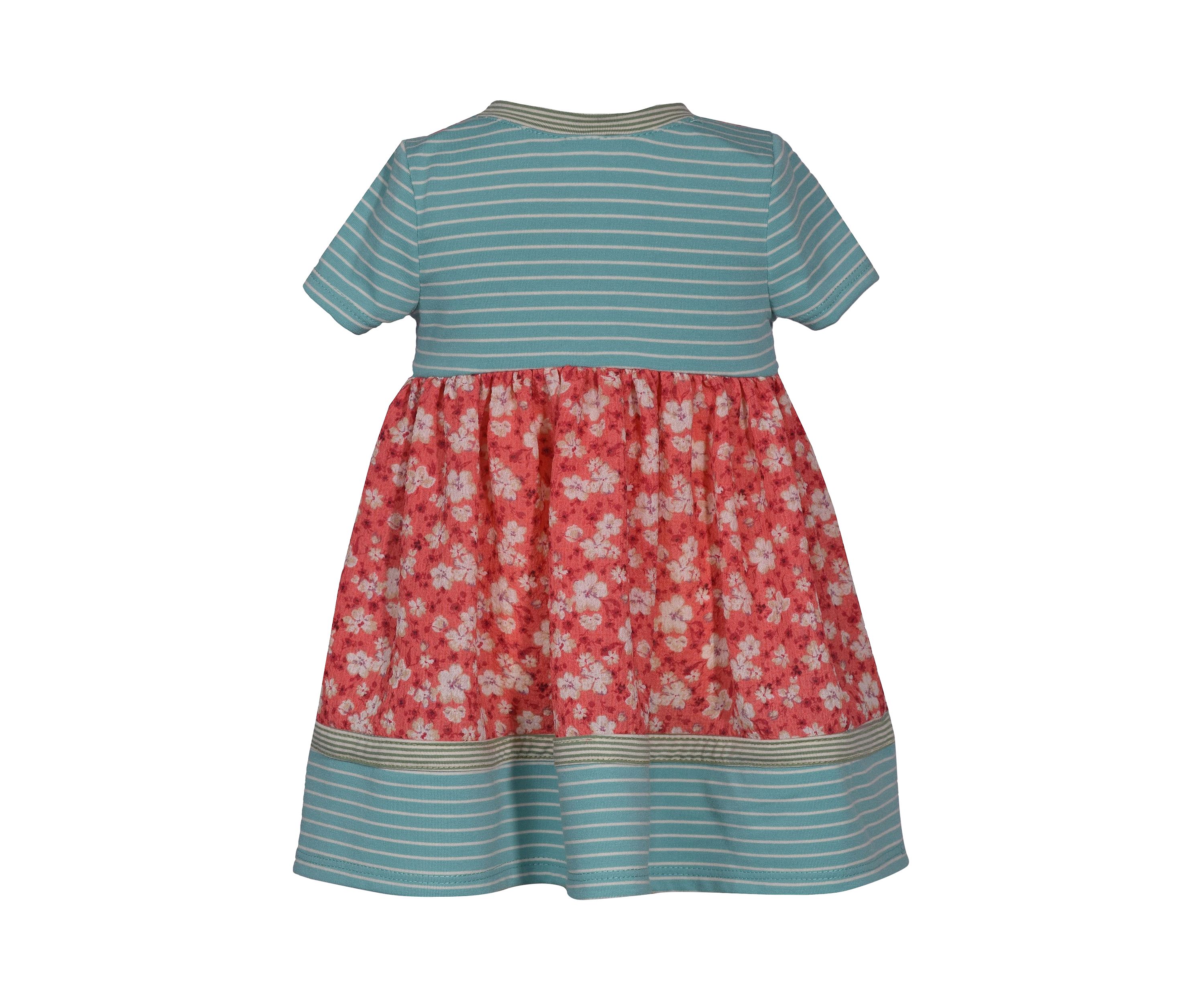 Baby Girls Mixed Media Printed Dress
