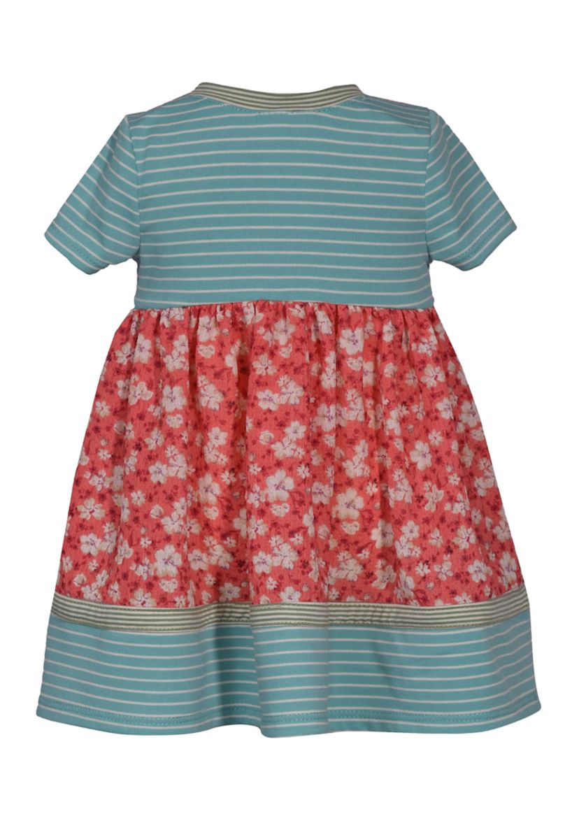 Baby Girls Mixed Media Printed Dress