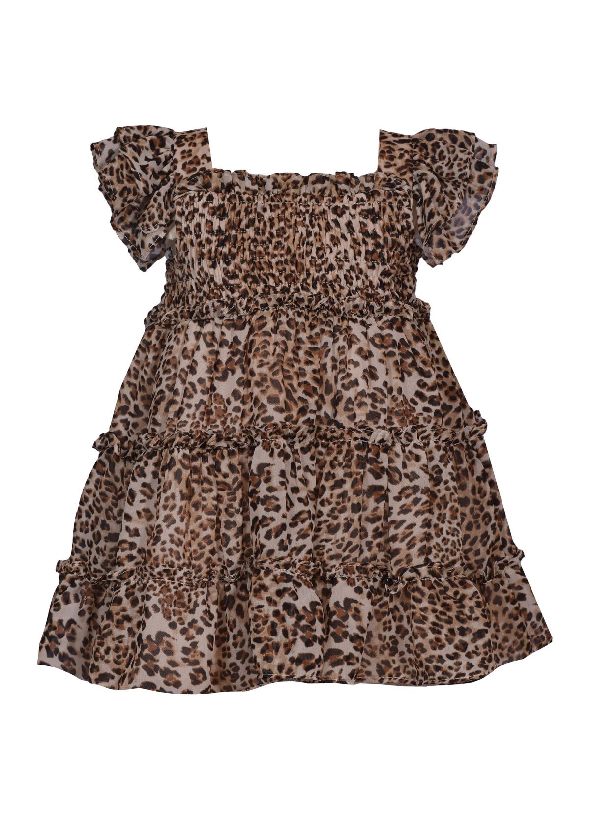 Baby Girls Short Sleeve Animal Print Dress