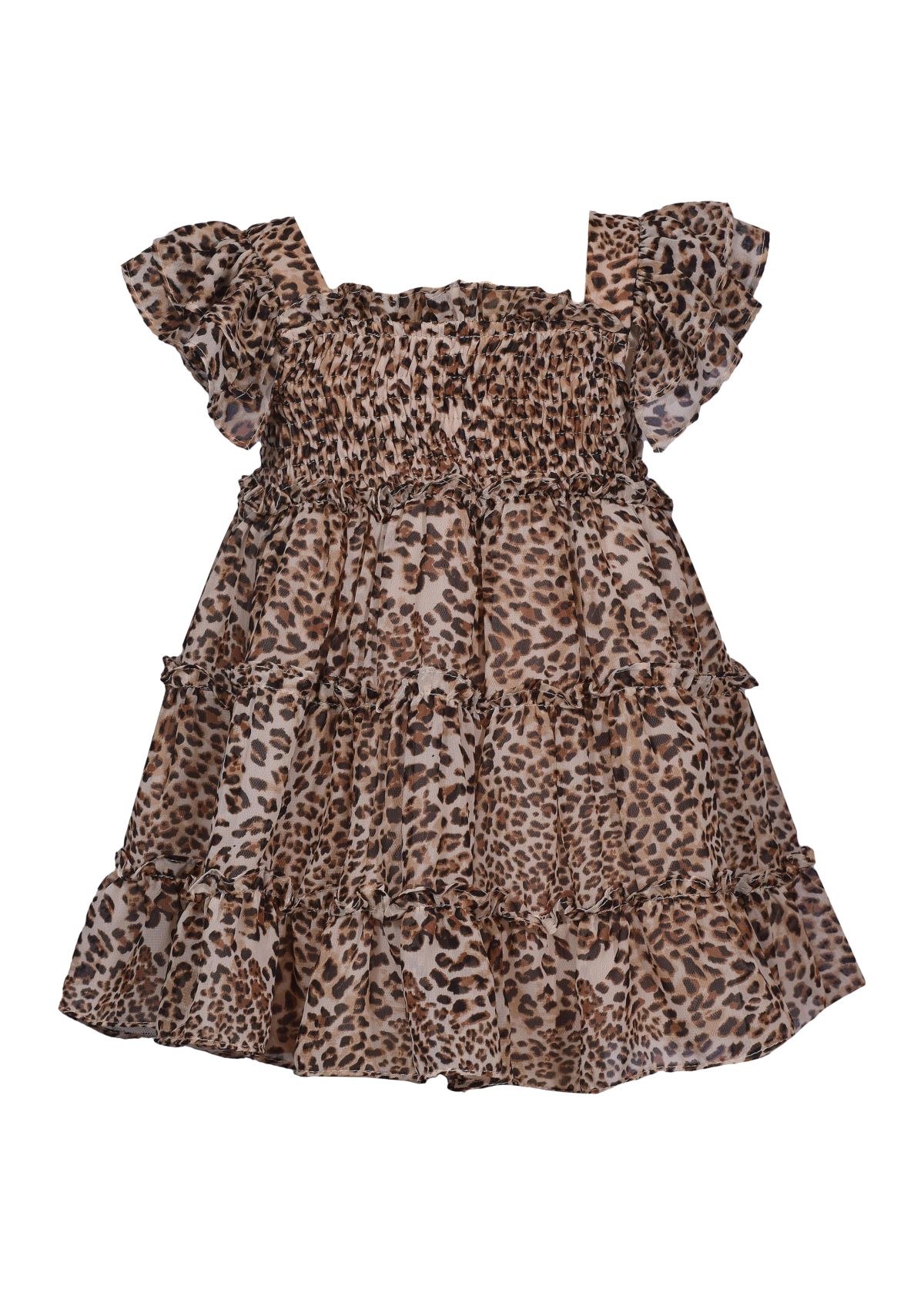 Baby Girls Short Sleeve Animal Print Dress