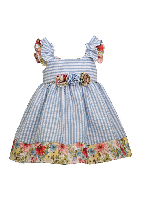 Bonnie Jean Baby Girls Seersucker Floral Dress