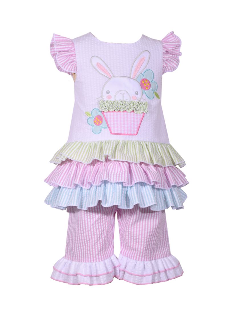 Baby Girls Seersucker Bunny  Set