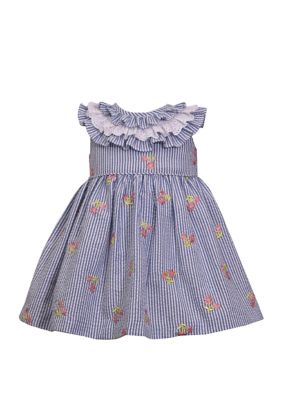 Bonnie Jean Toddler Girls Seersucker Embroidered Dress | belk