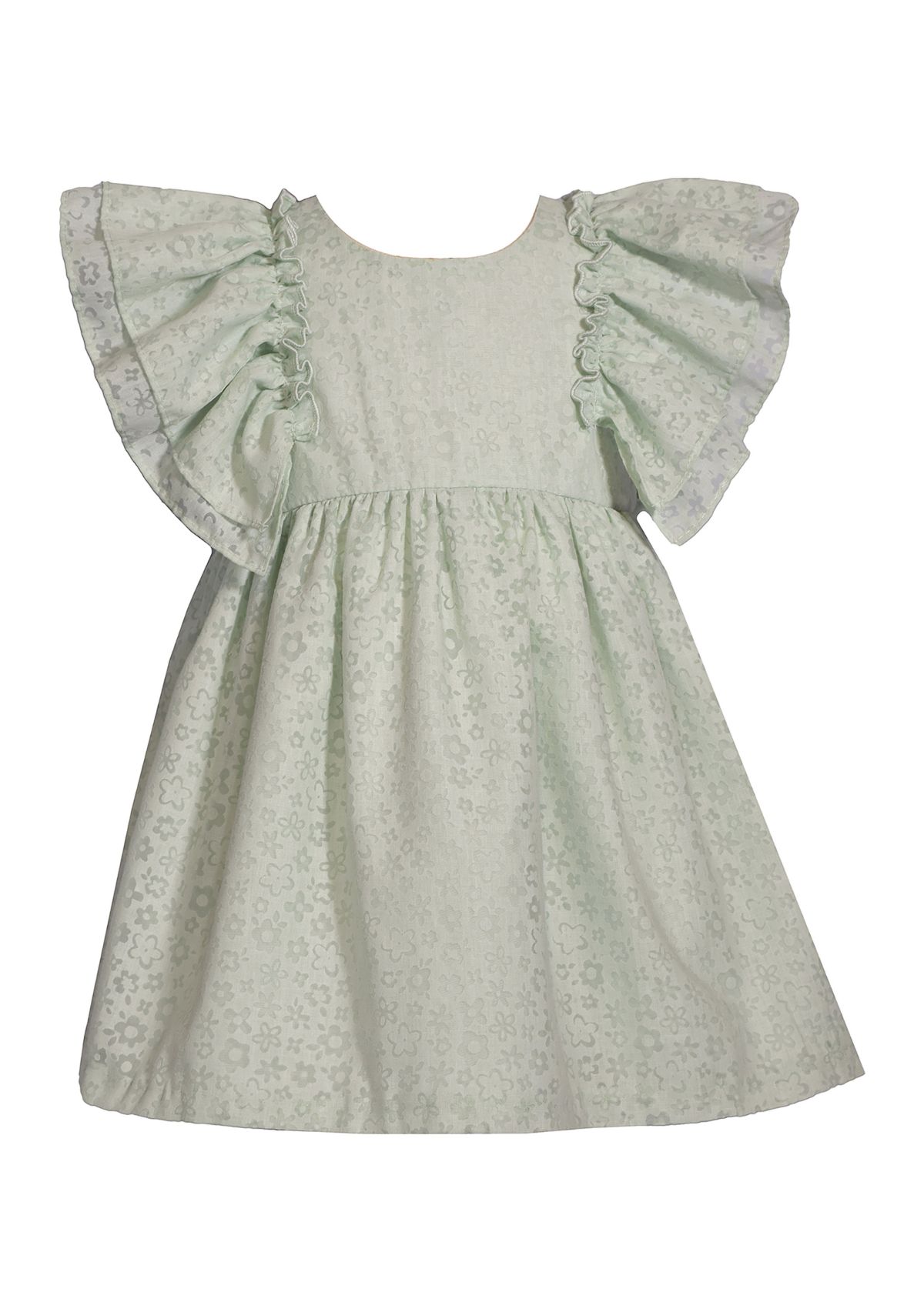 Toddler Girls Burnout Flutter Sleeve Dress