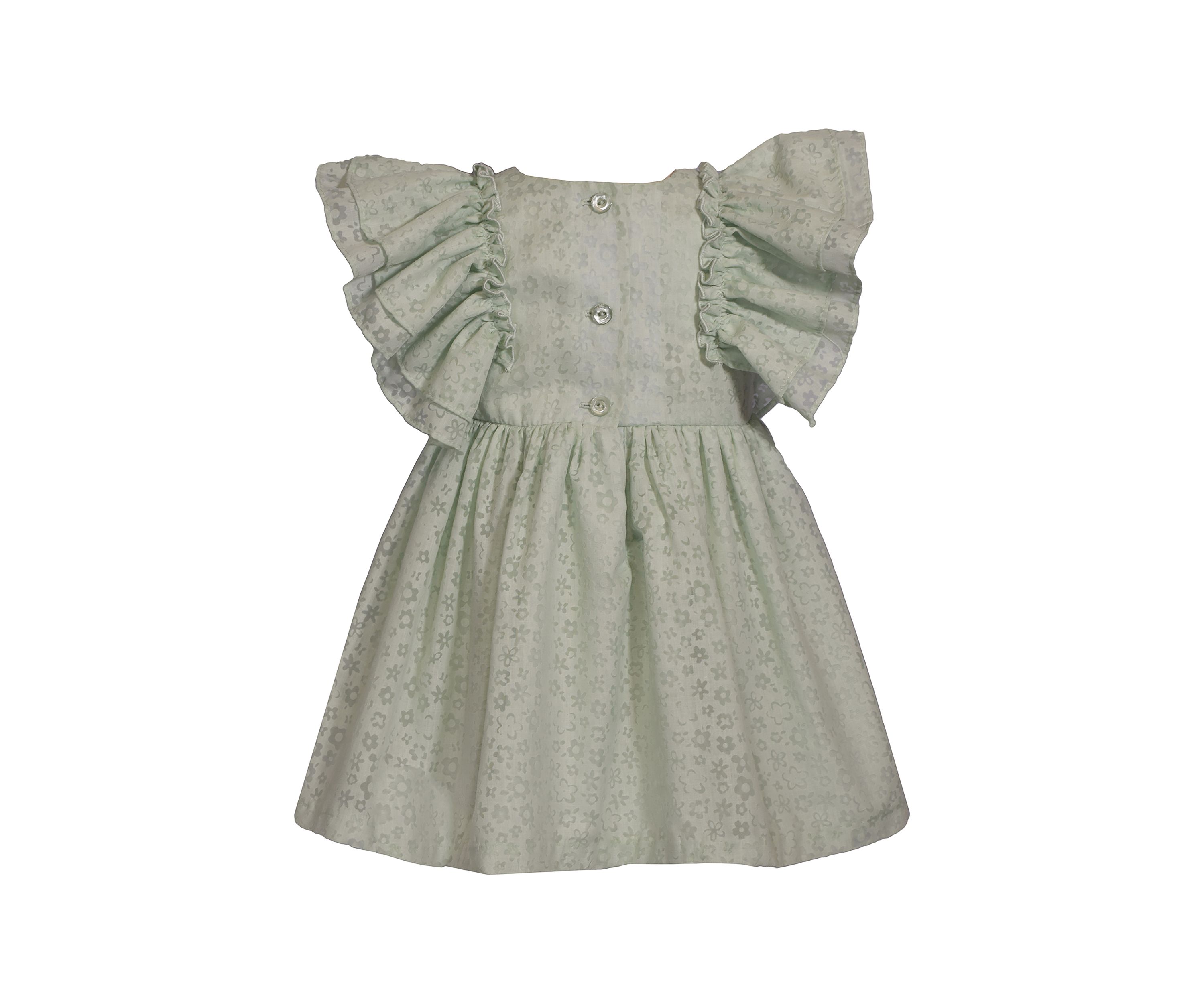 Toddler Girls Burnout Flutter Sleeve Dress