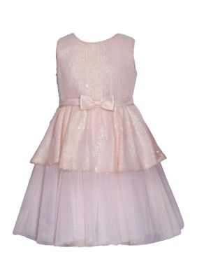 Bonnie Jean Toddler Girls Sequin Peplum Dress, 2T