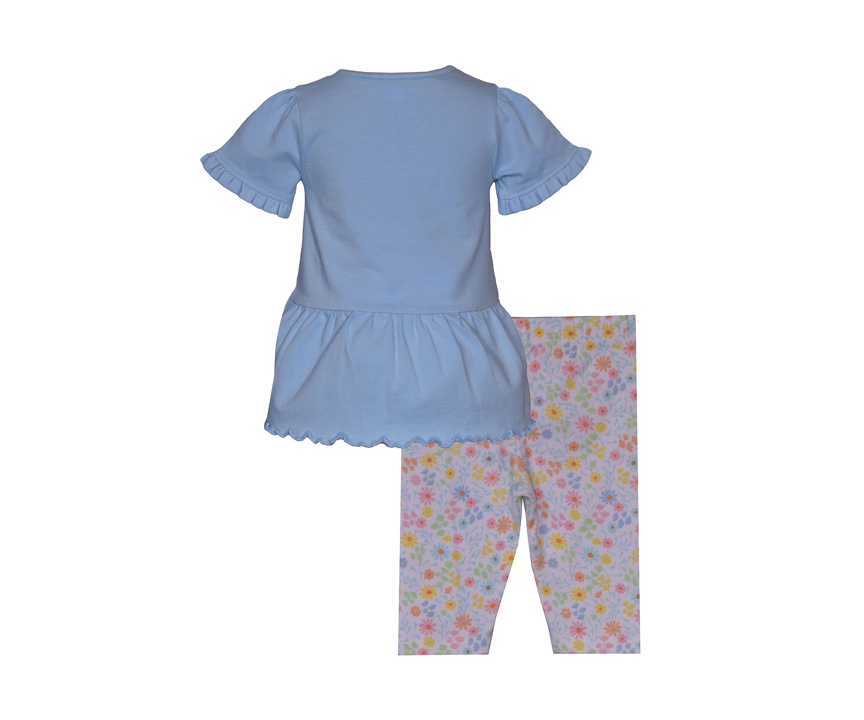 Toddler Girls Floral Top and Printed Leggings Set