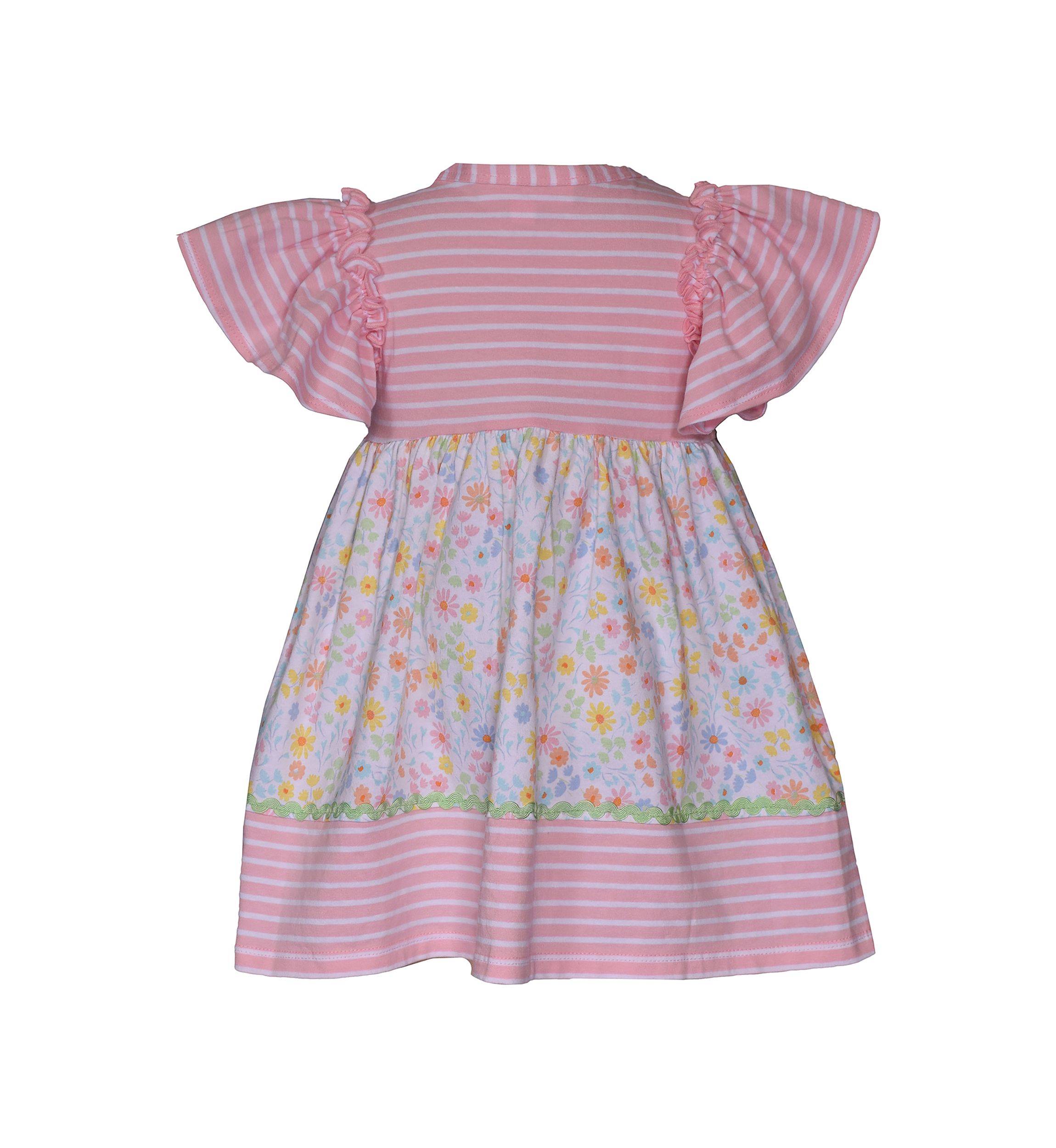 Toddler Girls Stripe Bunny Dress