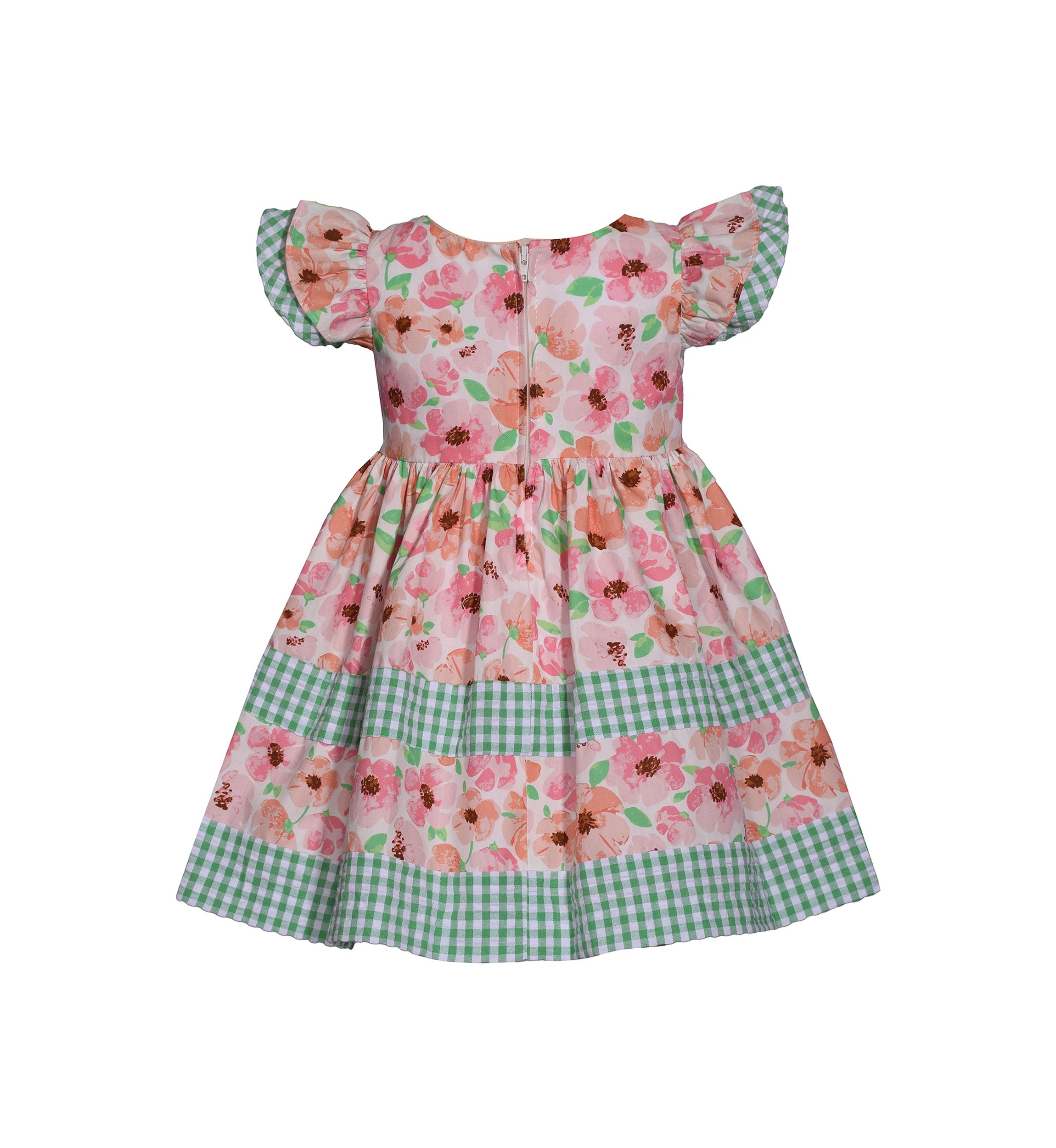 Toddler Girls Mixed Printed Woven Dress with Headband