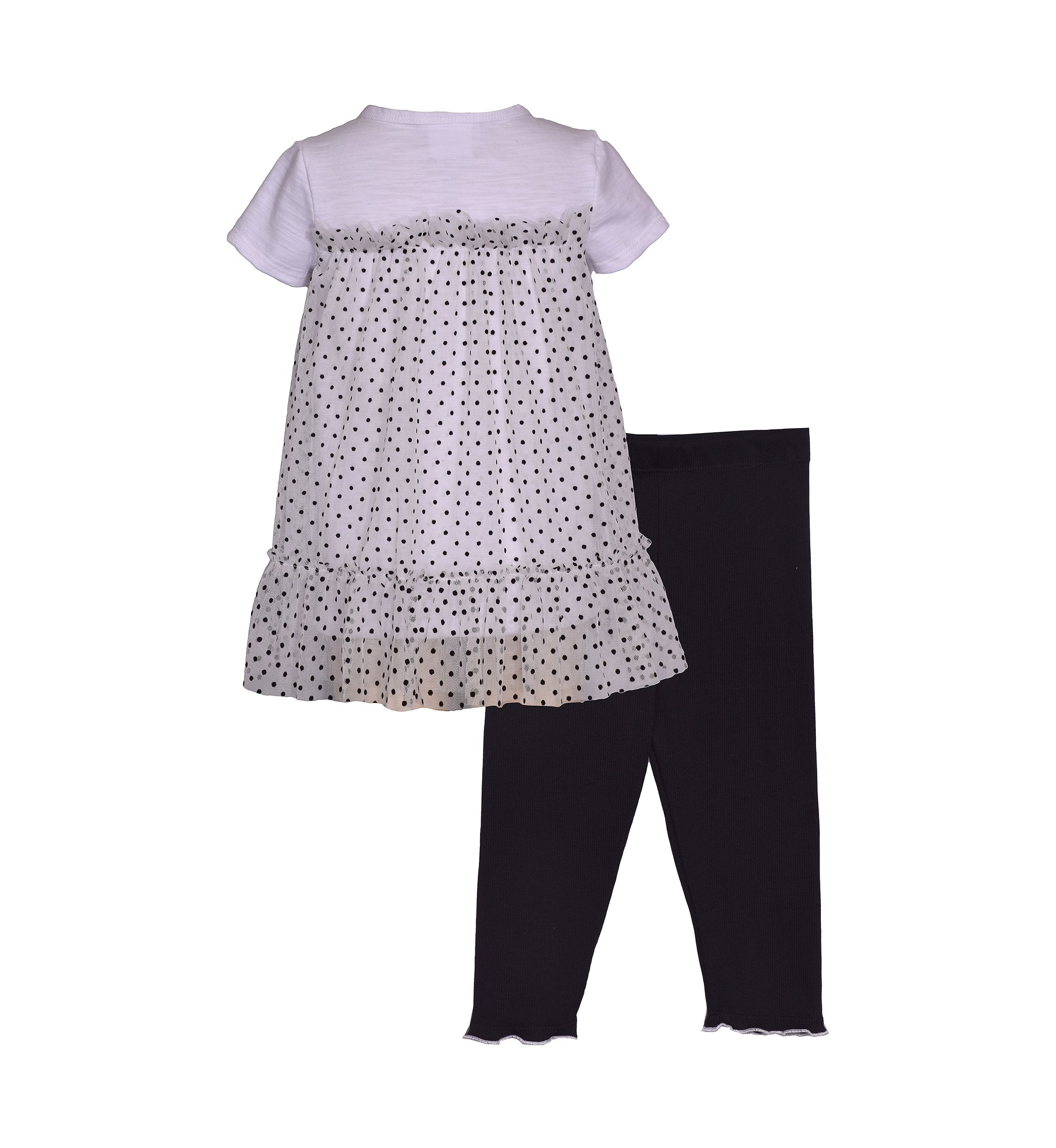 Toddler Girls Polka Dot Top and Leggings Set