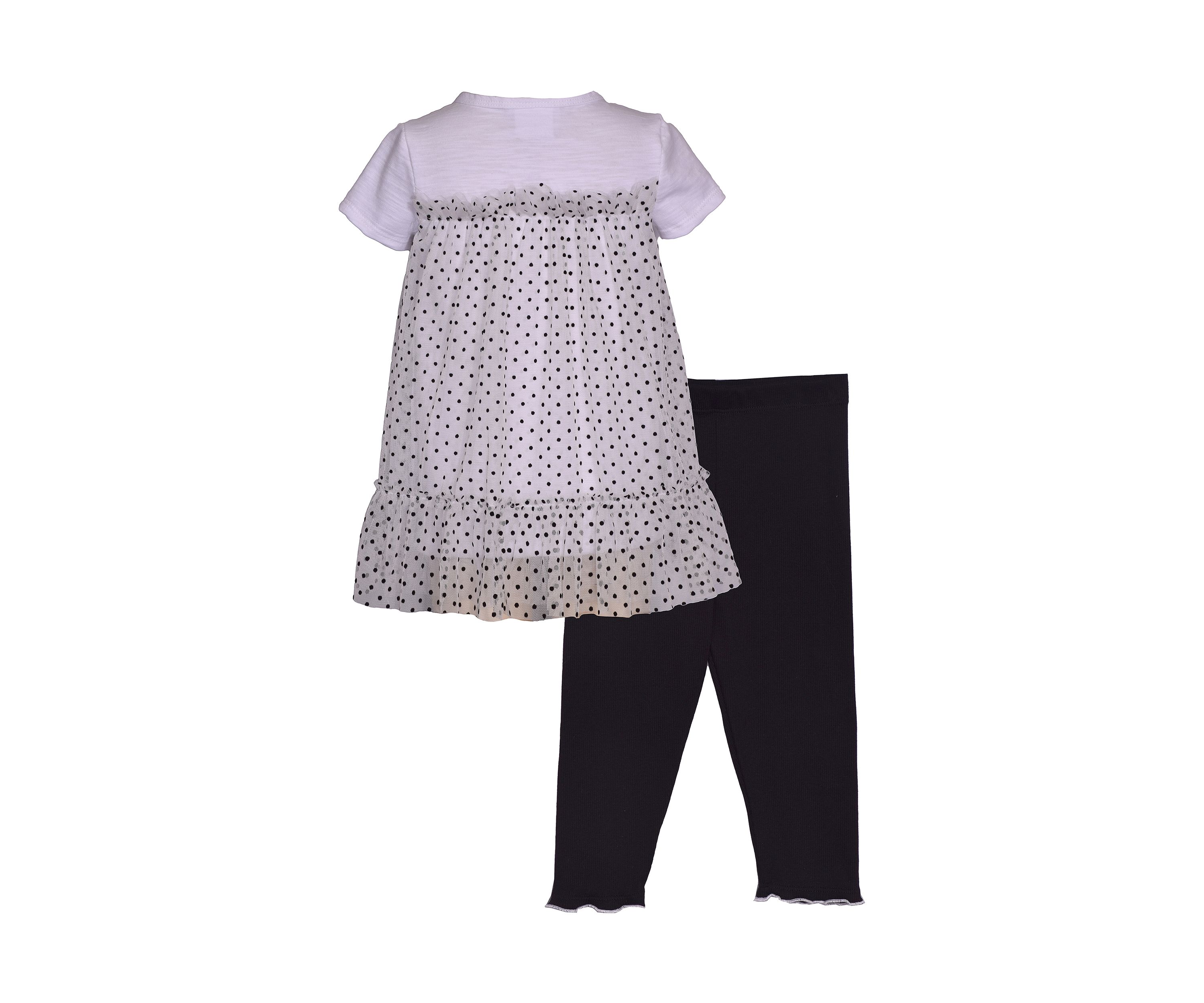 Toddler Girls Polka Dot Top and Leggings Set