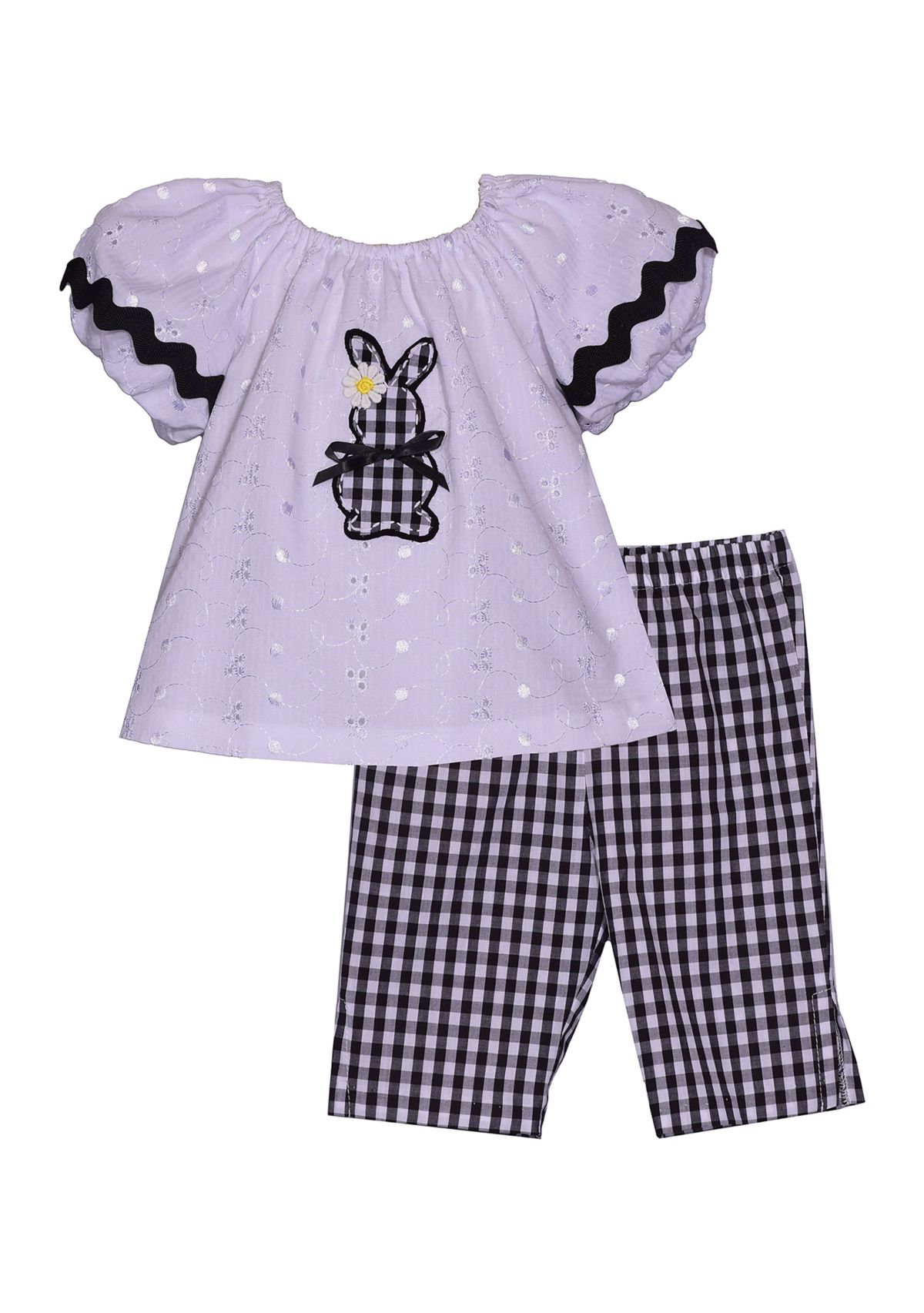 Toddler Girls Gingham Bunny Set