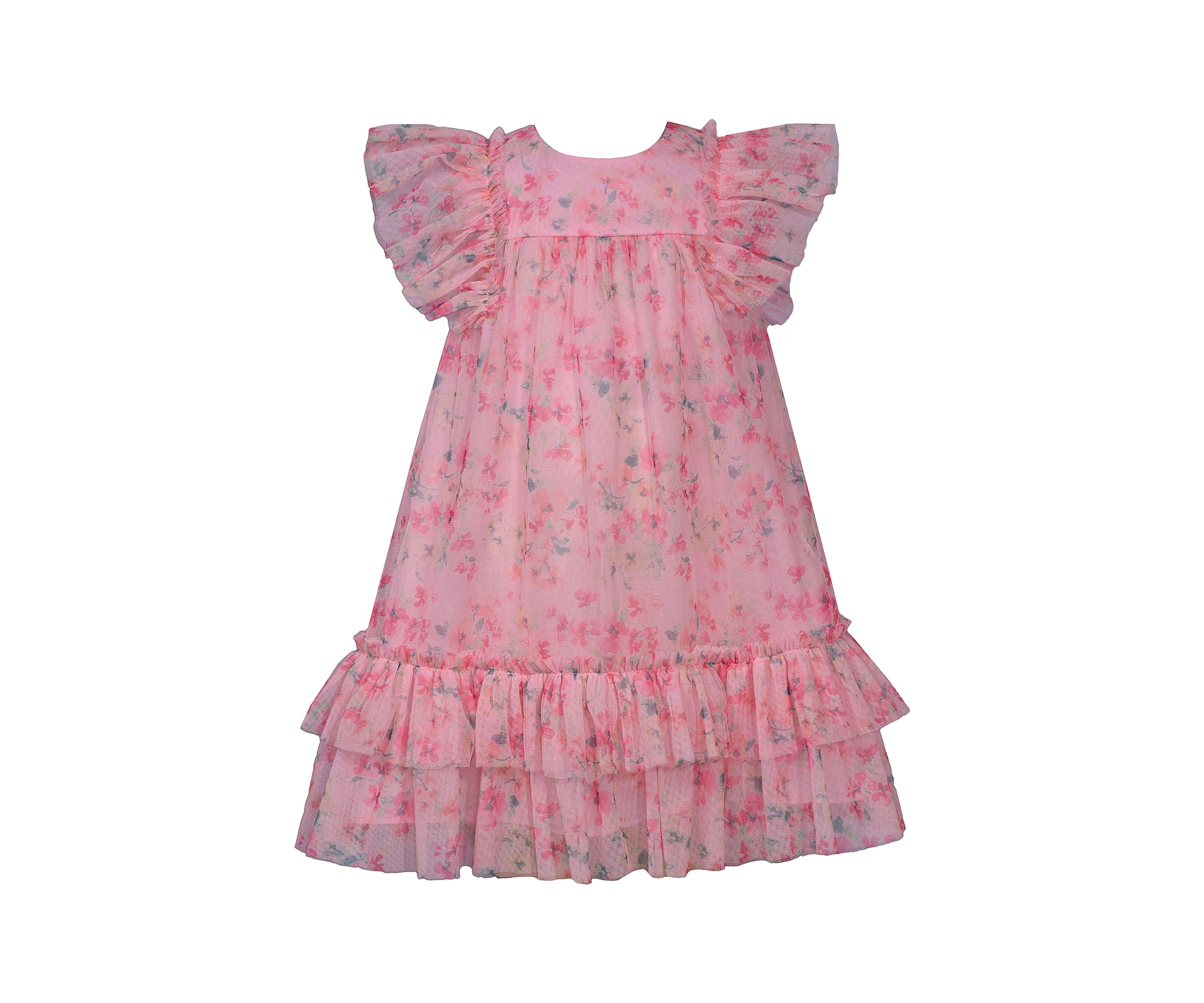 Toddler Girls Floral Mesh Float Dress