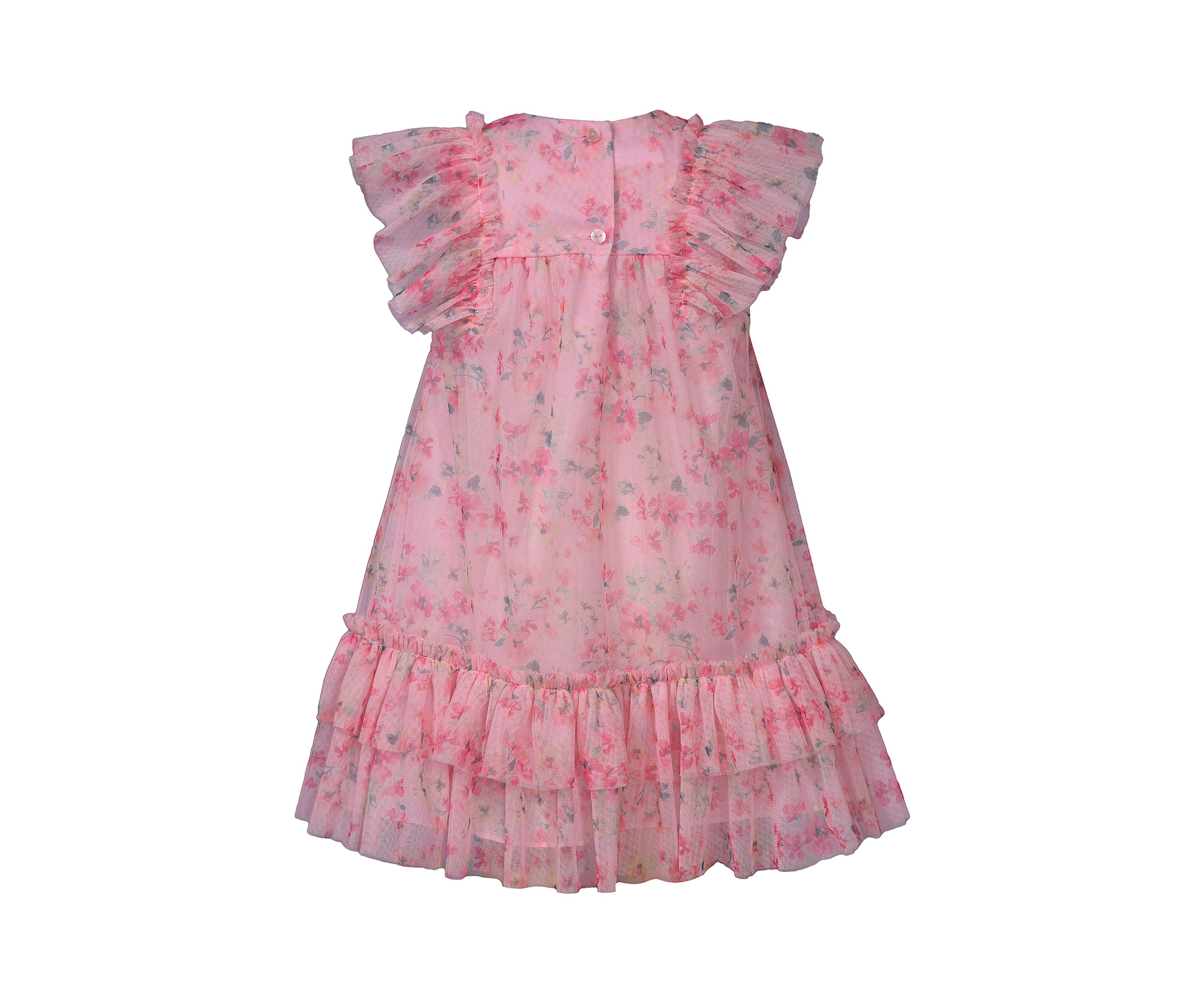 Toddler Girls Floral Mesh Float Dress
