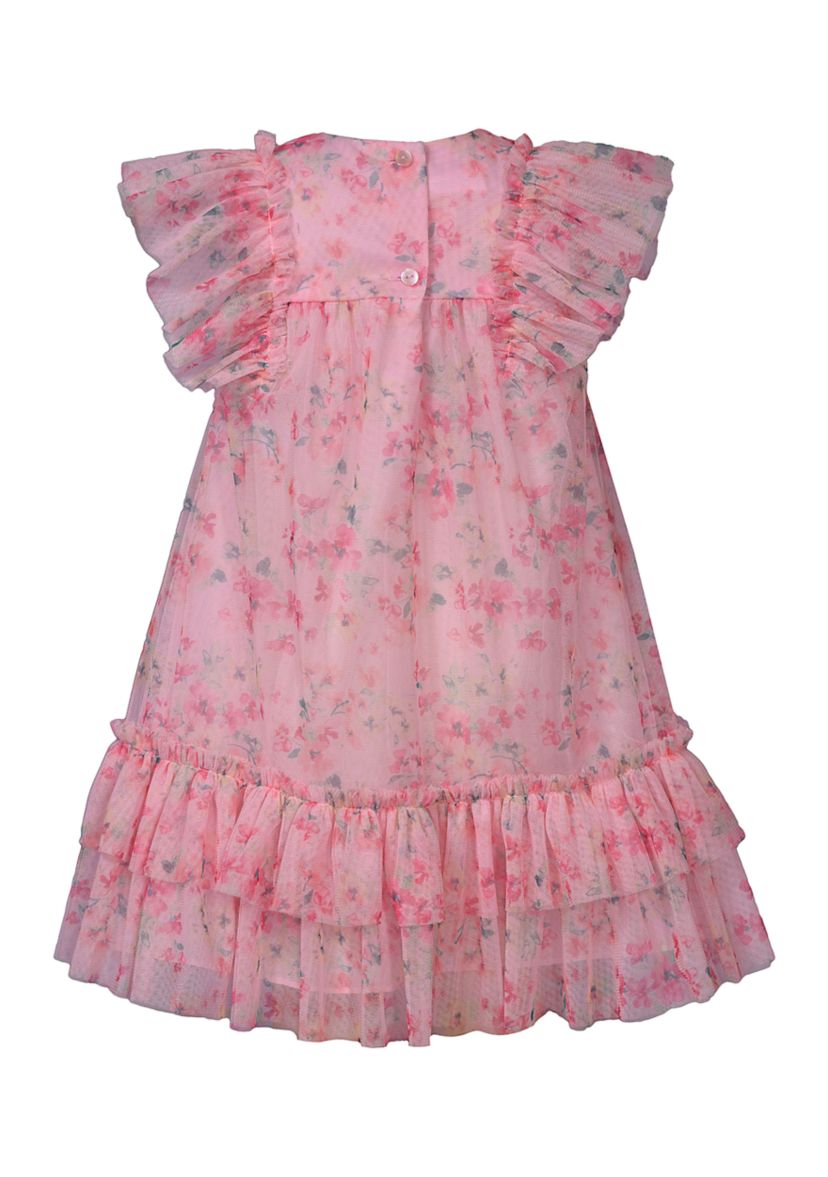 Toddler Girls Floral Mesh Float Dress