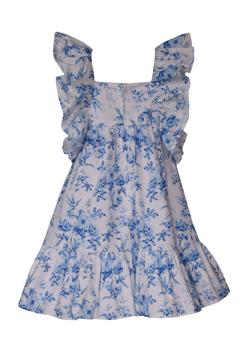 Toddler Girls Printed Toile Dress