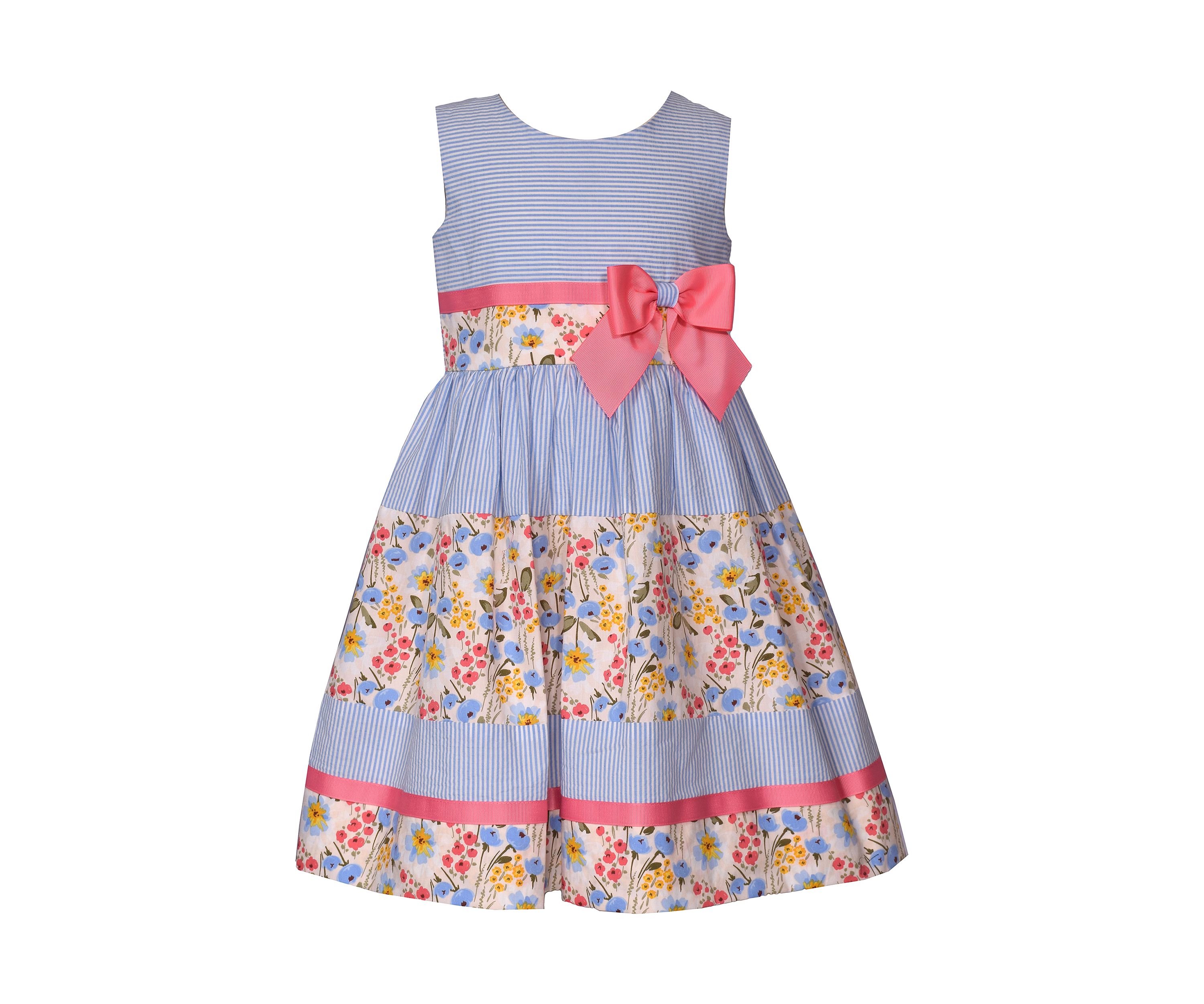 Toddler Girls Sleeveless Mixed Printed Dress