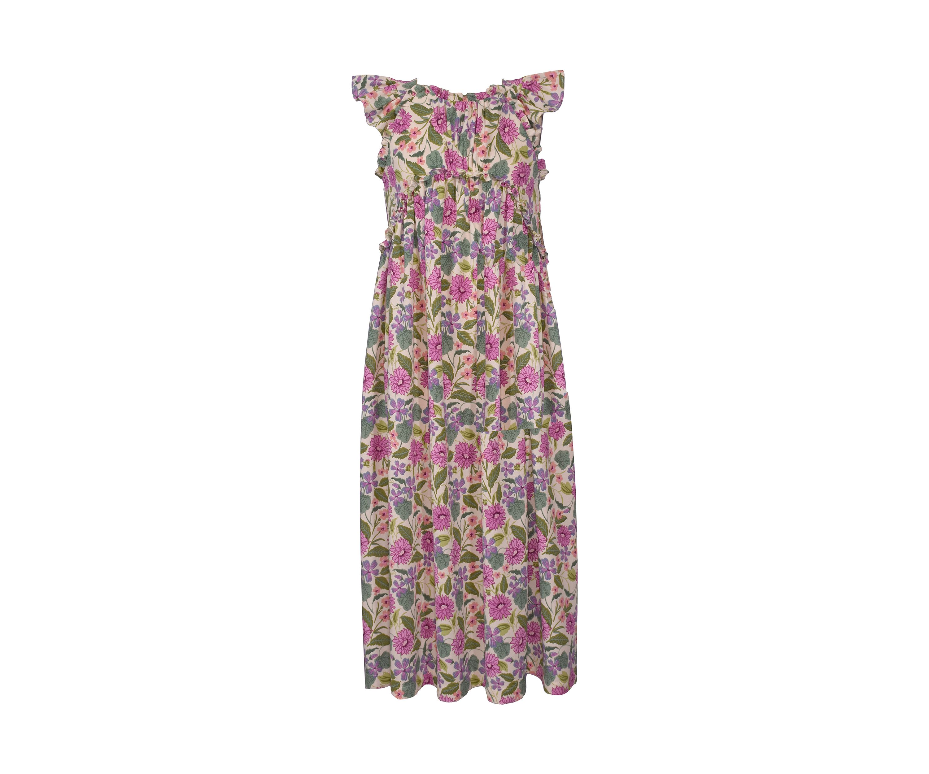 Toddler Girls Floral Printed Maxi Dress