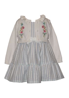 Bonnie Jean Toddler Girls Floral Cardigan and Dress Set