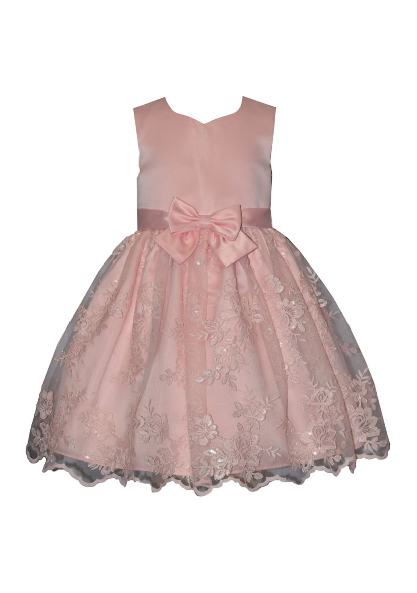 Bonnie Jean Girls' Sleeveless Rose Dress Color: PINK Size: 2T