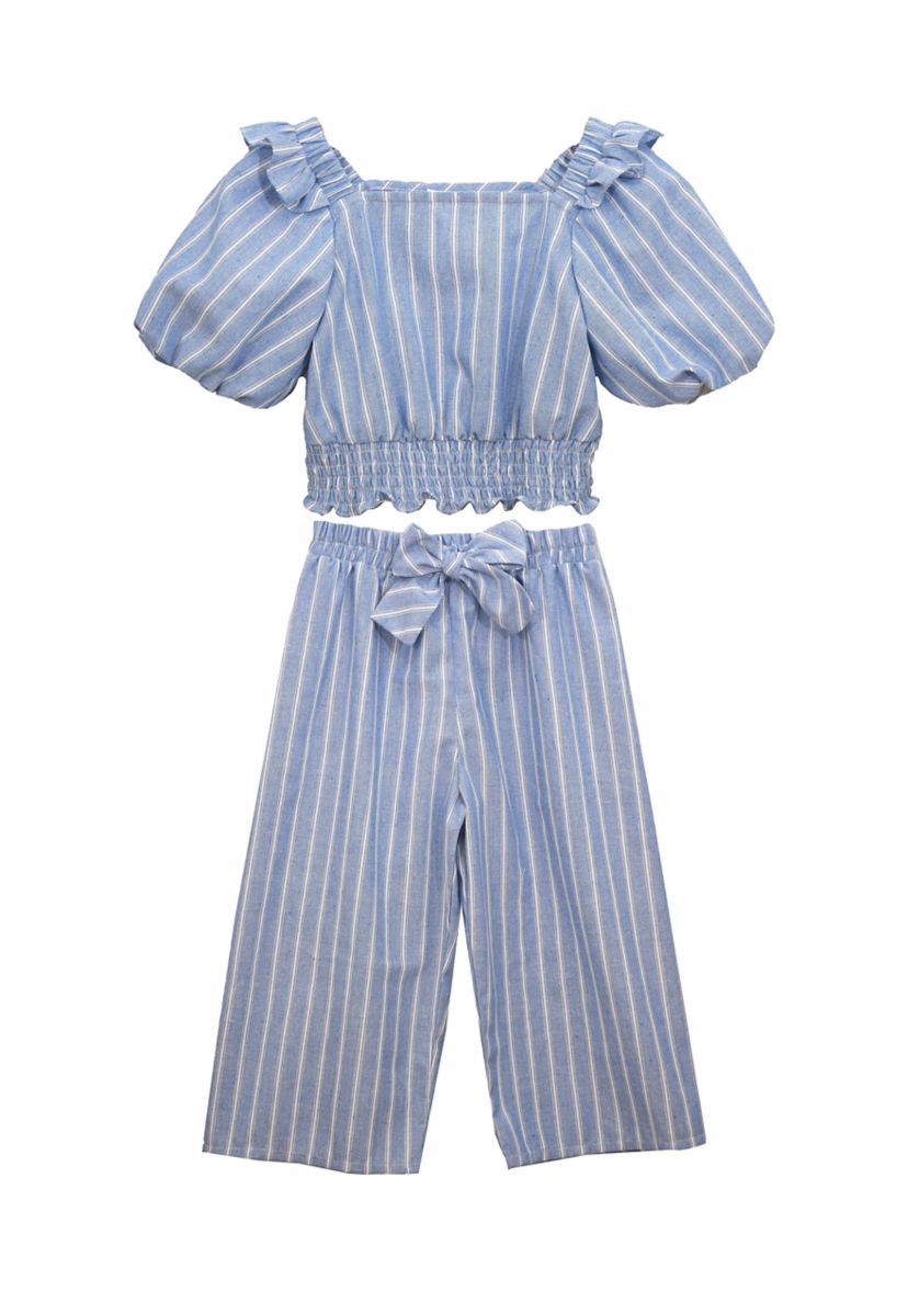 Toddler Girls Striped Jumper Set