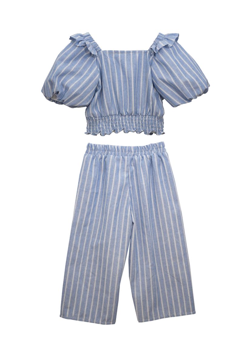Toddler Girls Striped Jumper Set