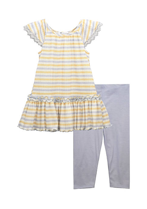 Bonnie Jean Toddler Girls Tiered Flutter Sleeve Shirt