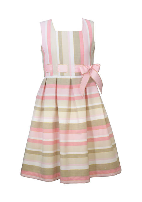 Bonnie Jean Toddler Girls Sleeveless Stripe Linen Dress