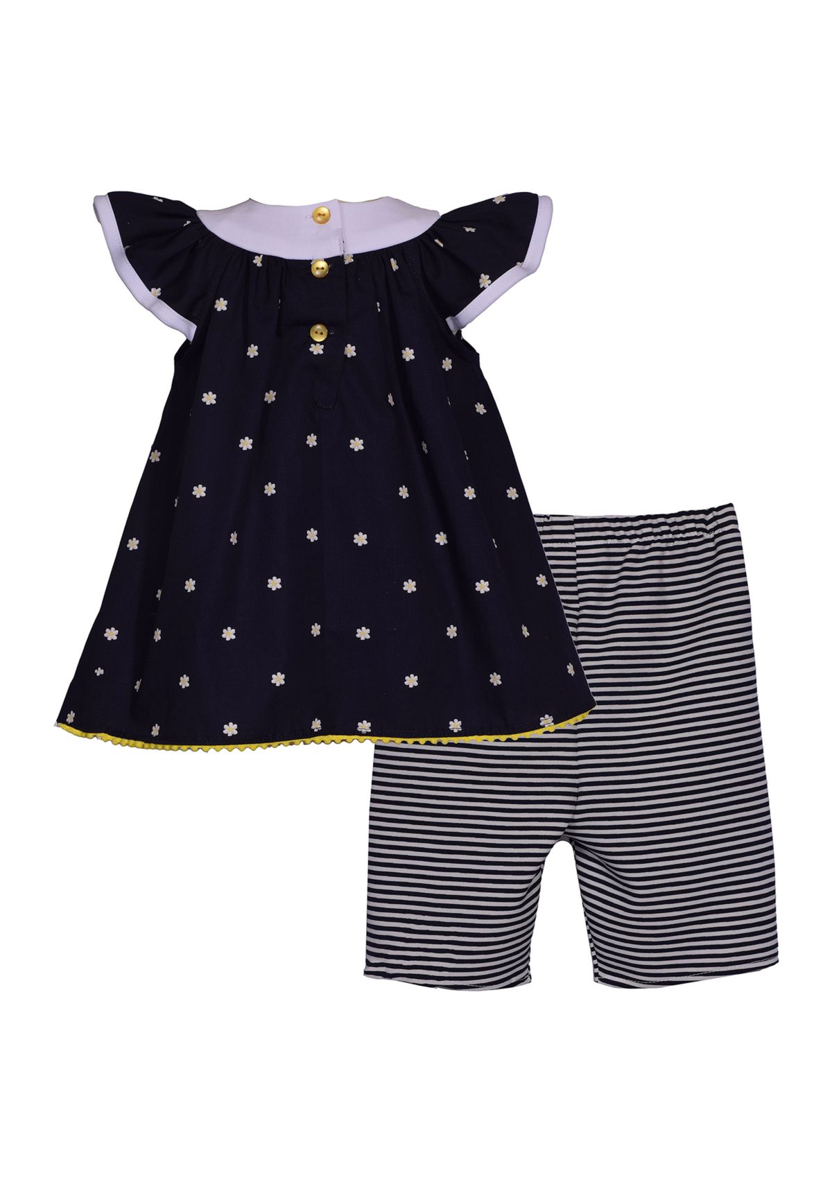 Baby Girls Ditsy Floral Top and Striped Pants Set