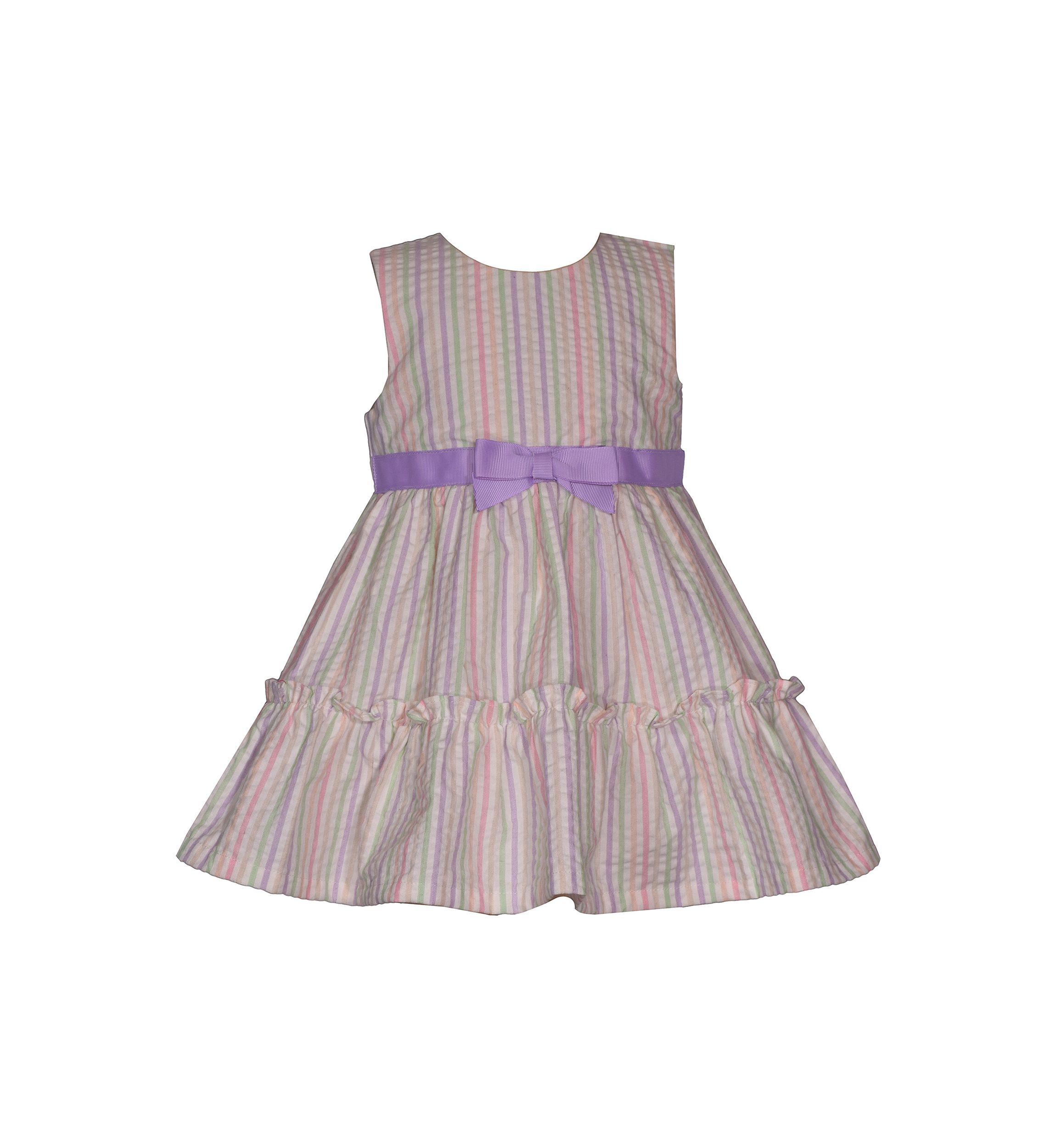 Baby Girls Bunny Sweater Seersucker Dress Set