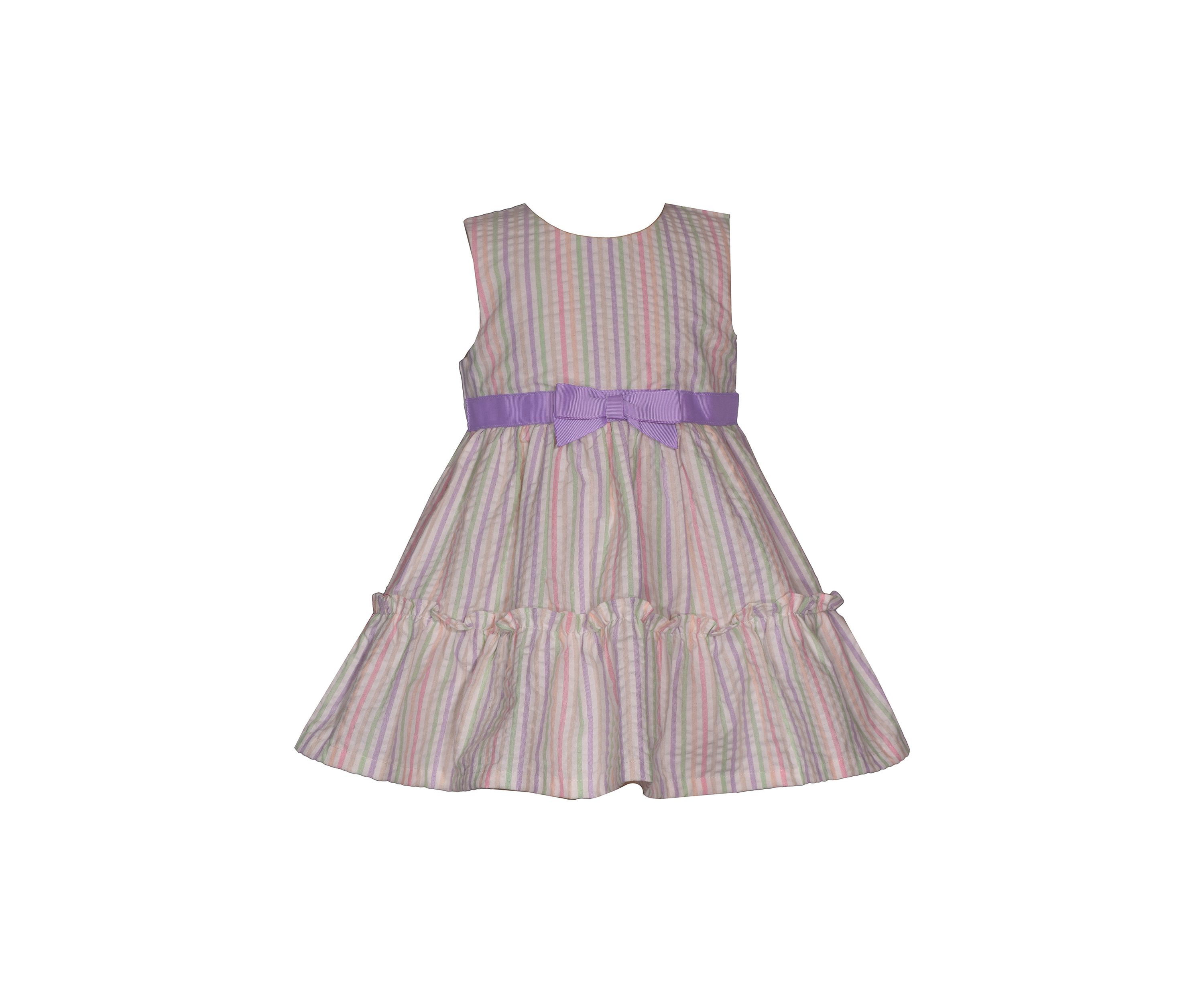 Baby Girls Bunny Sweater Seersucker Dress Set