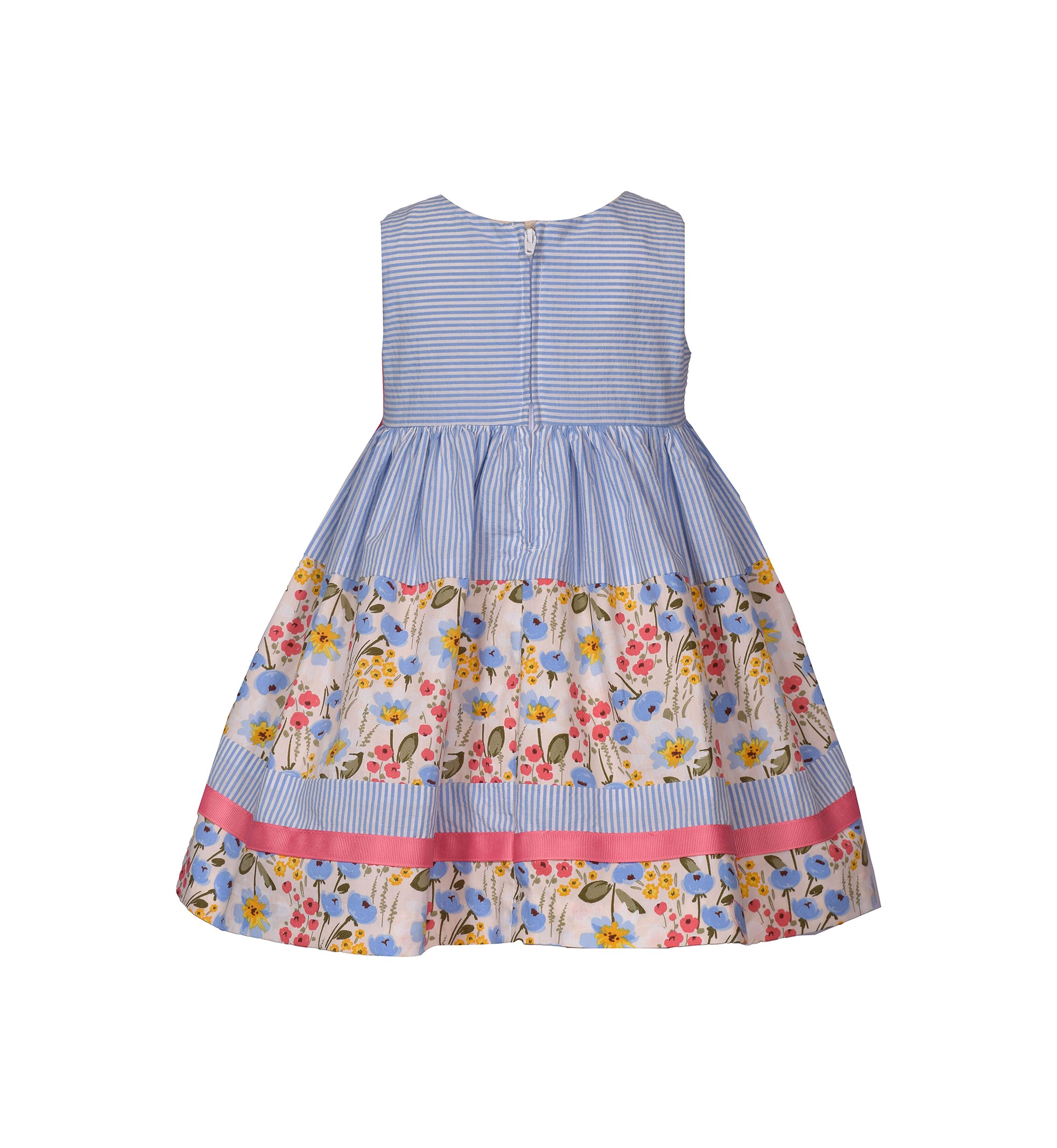 Baby Girls Sleeveless Mixed Printed Dress