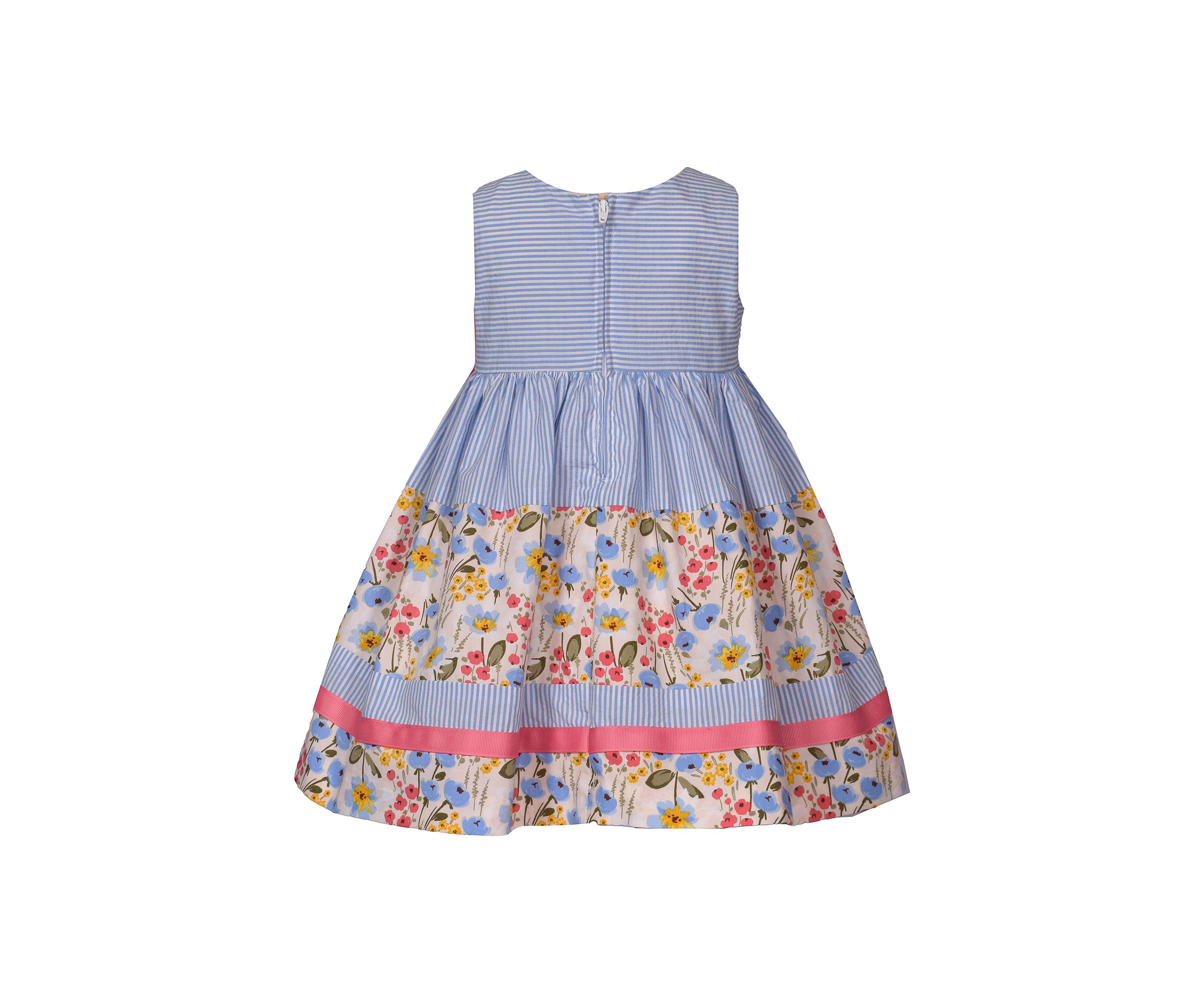 Baby Girls Sleeveless Mixed Printed Dress