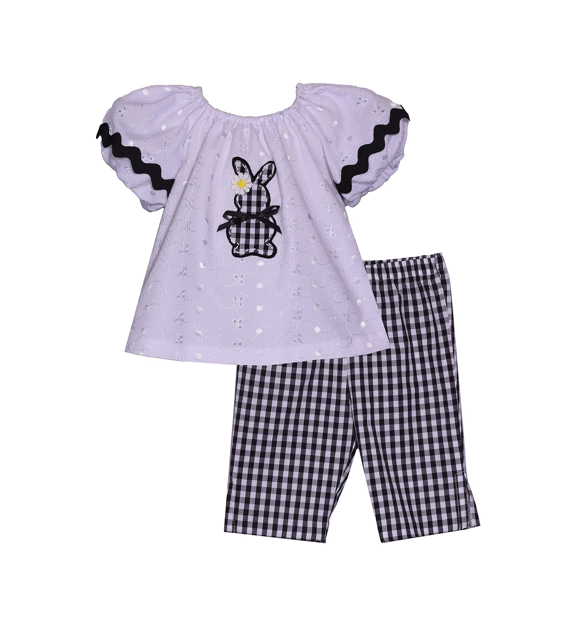 Baby Girls Gingham Bunny Set