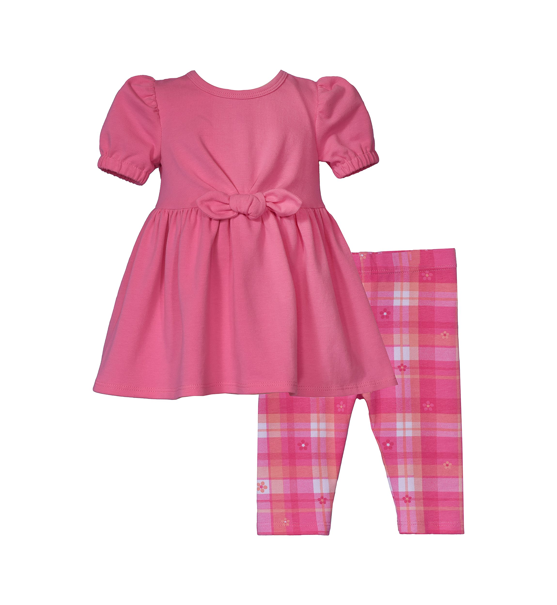 Baby Girls Bow Front Top and Printed Leggings Set