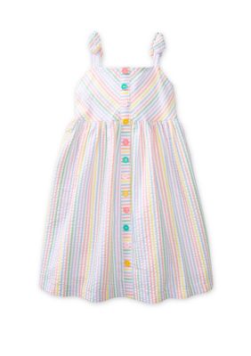 Bonnie Jean Toddler Girls Sleeveless Multi Stripe Seersucker Dress | belk