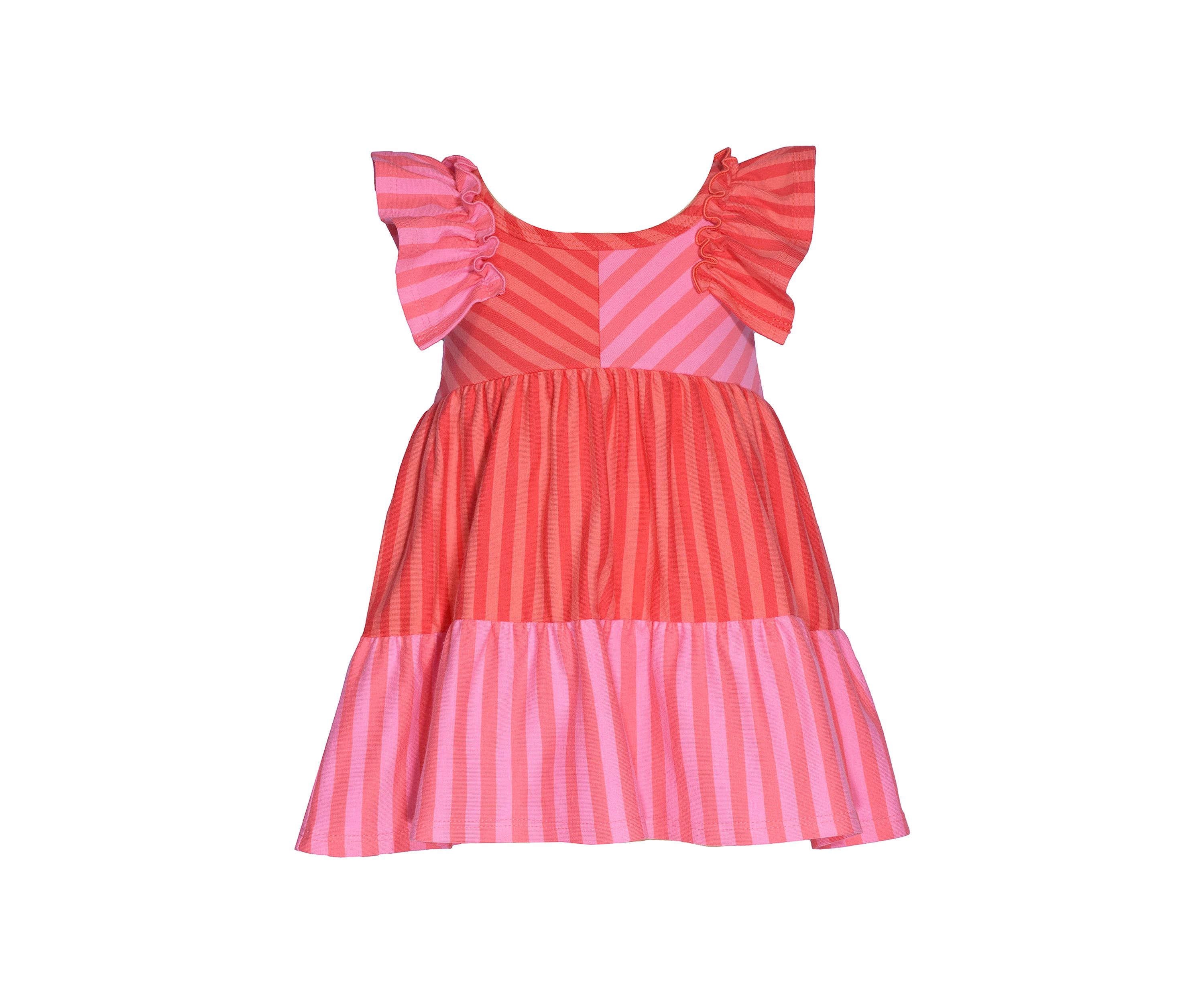 Toddler Girls Multi Stripe Color Blocked Knit Dress